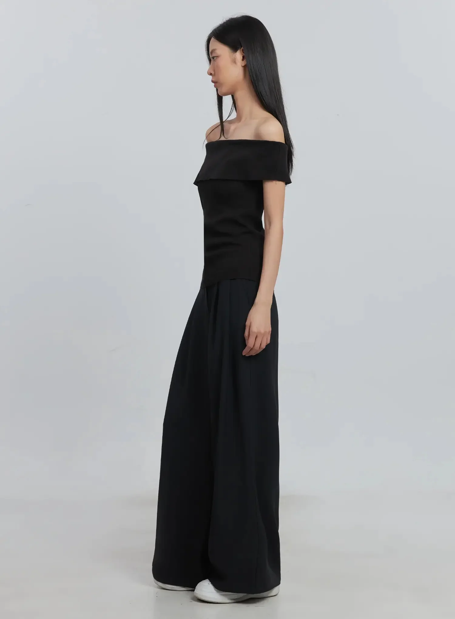 Off-Shoulder Linen Blouse IU512 - Image 8