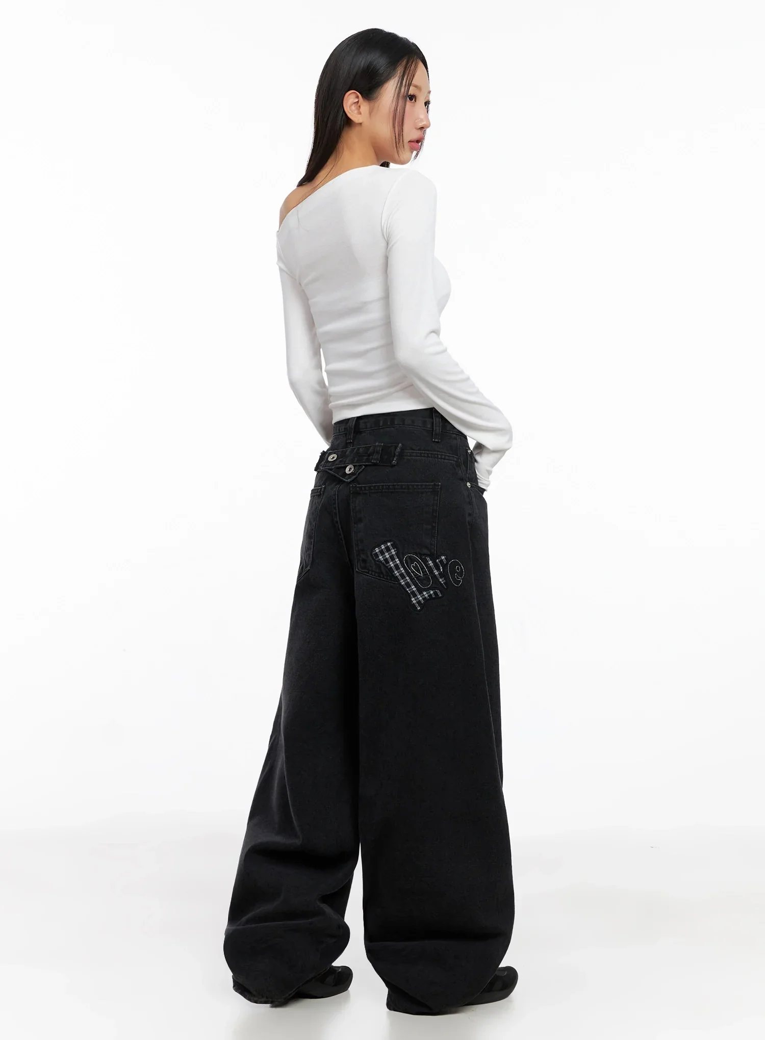 Off-Shoulder Long Sleeve Tee IG528 - Image 8