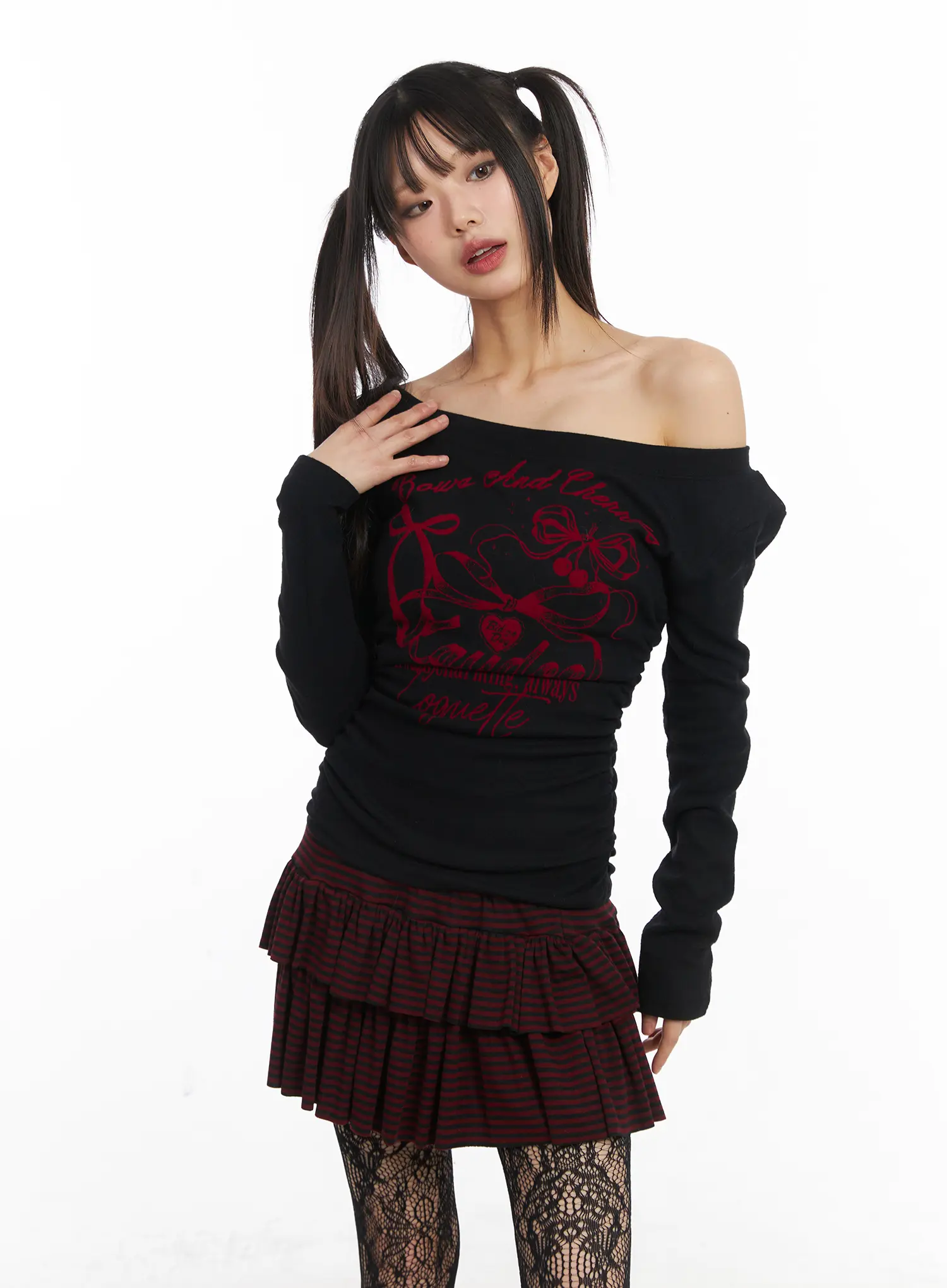 Off-Shoulder Long Sleeve Top CD519 - Image 11