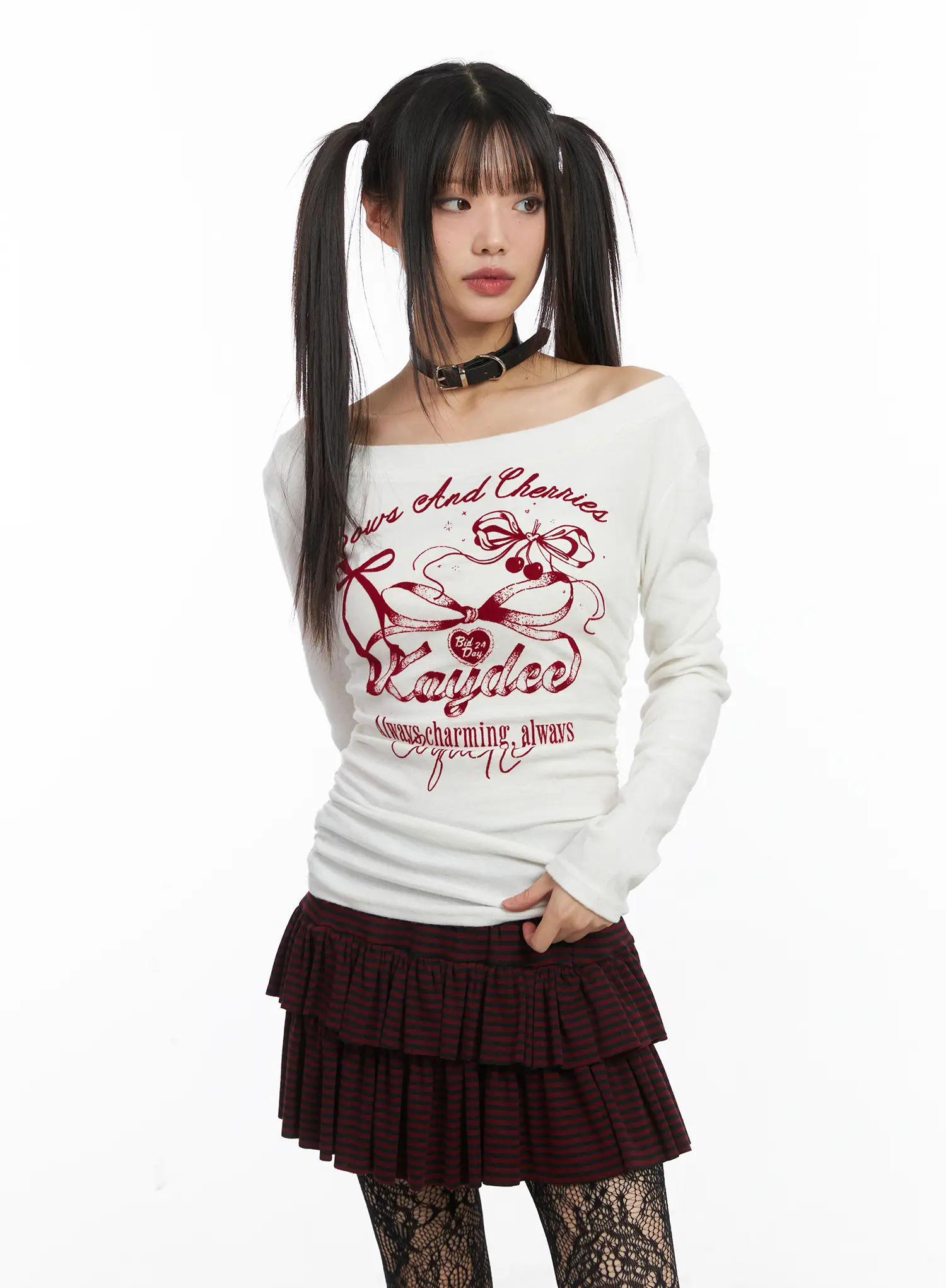 Off-Shoulder Long Sleeve Top CD519 - Image 2