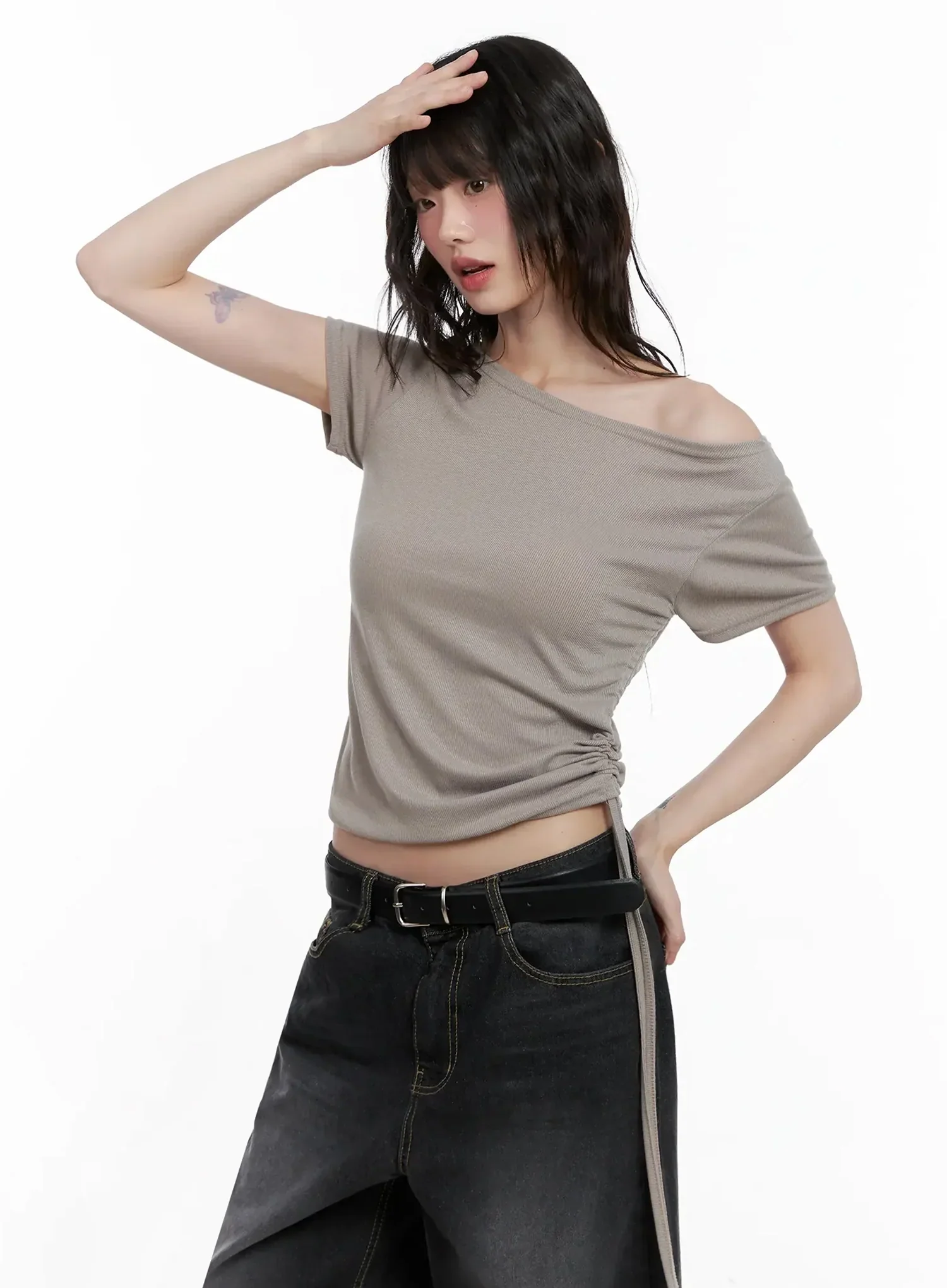 Off-Shoulder Ruched Top IL528 - Image 6