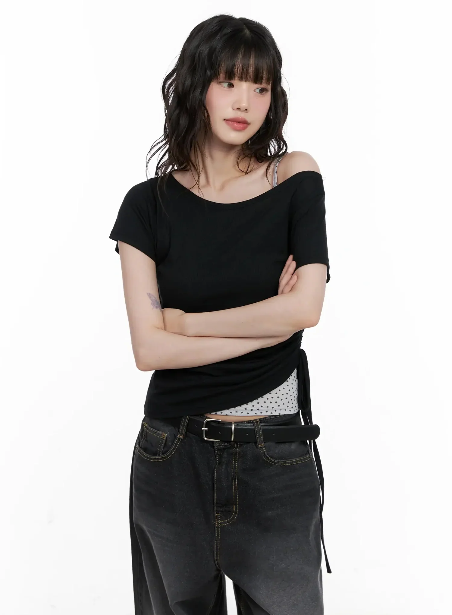 Off-Shoulder Ruched Top IL528 - Image 7
