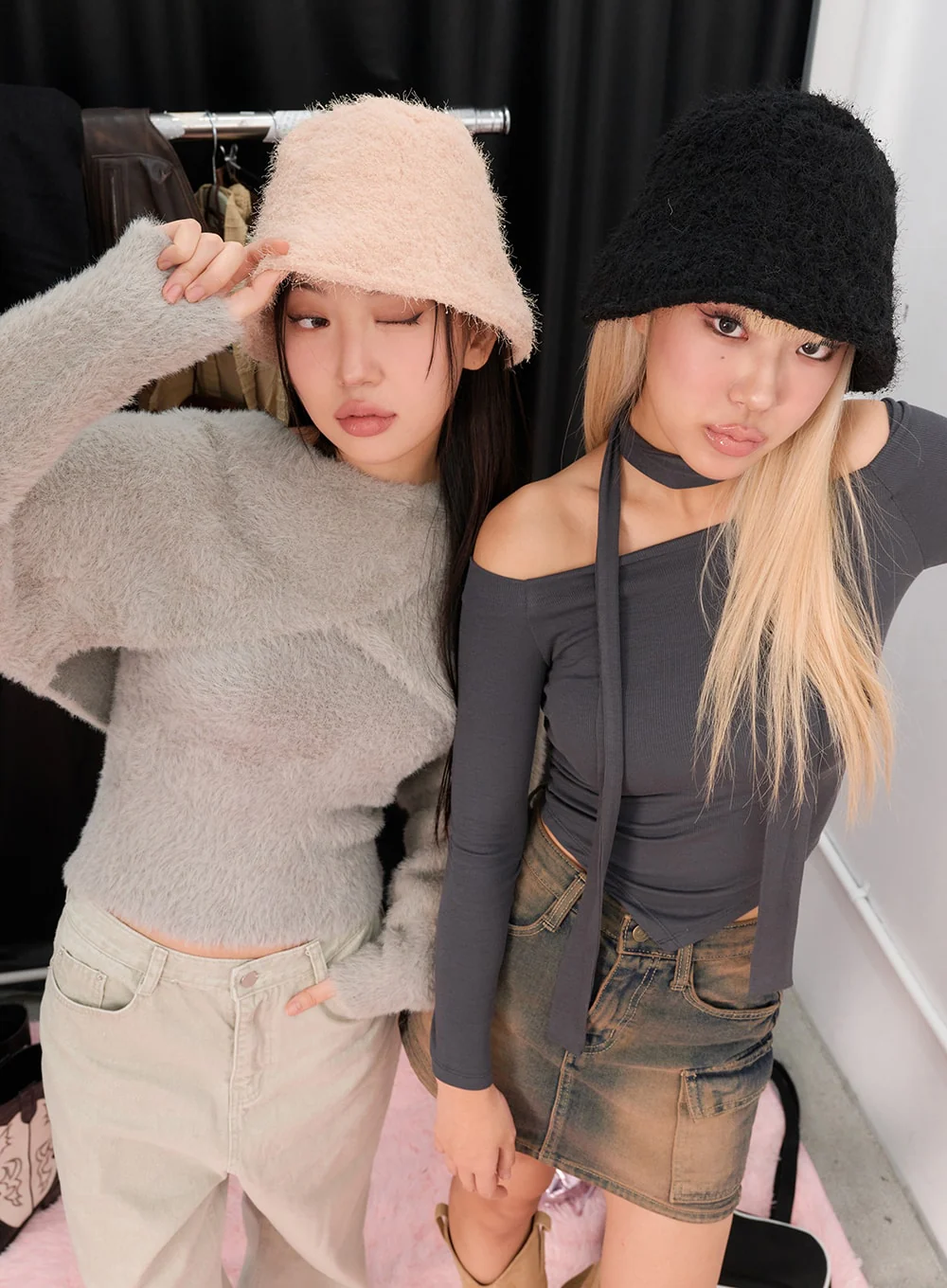 Off-Shoulder Skinny Scarf Set IN301 - Image 3