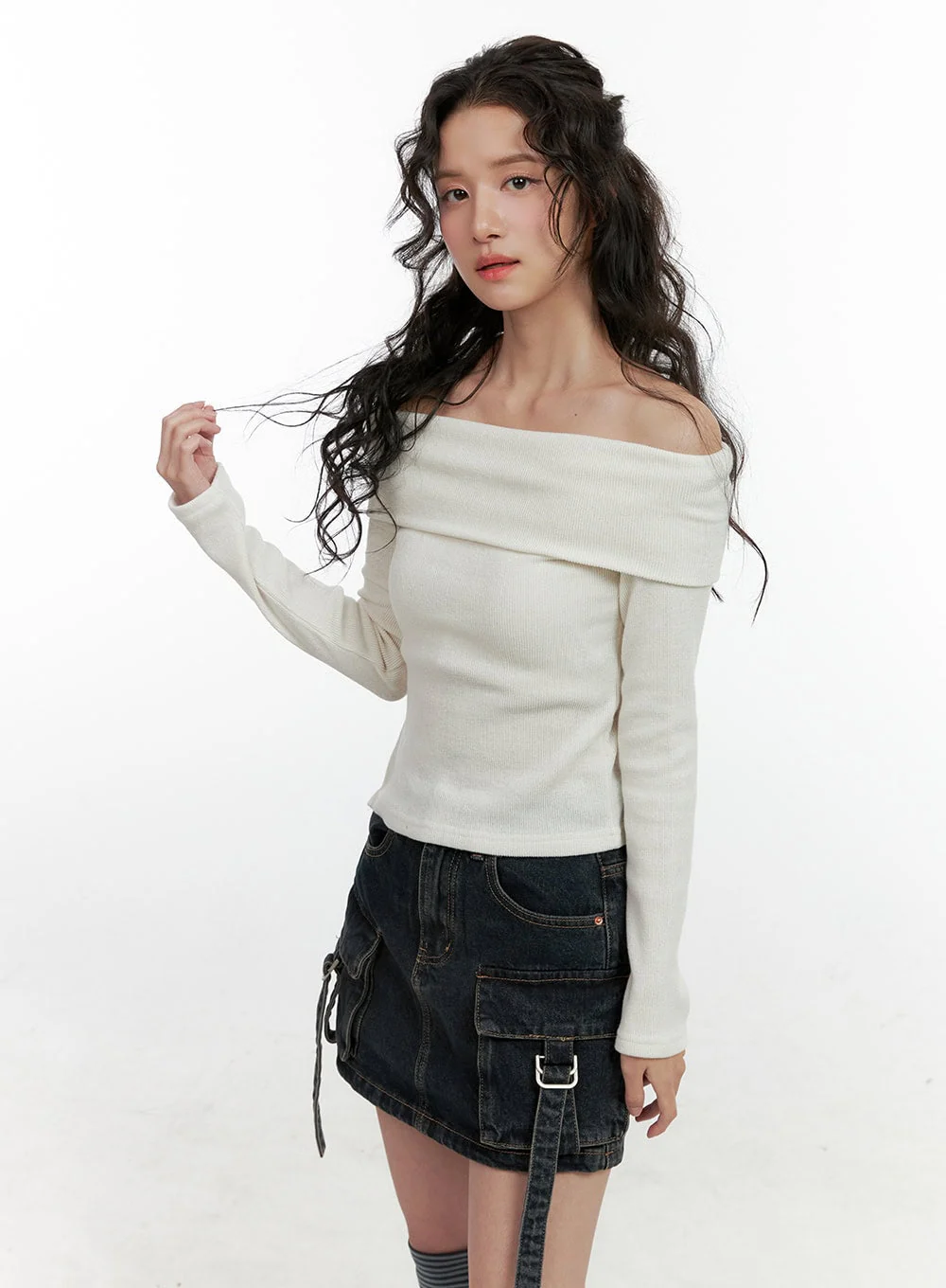 Off Shoulder Slim Fit Top ON404 - Image 9