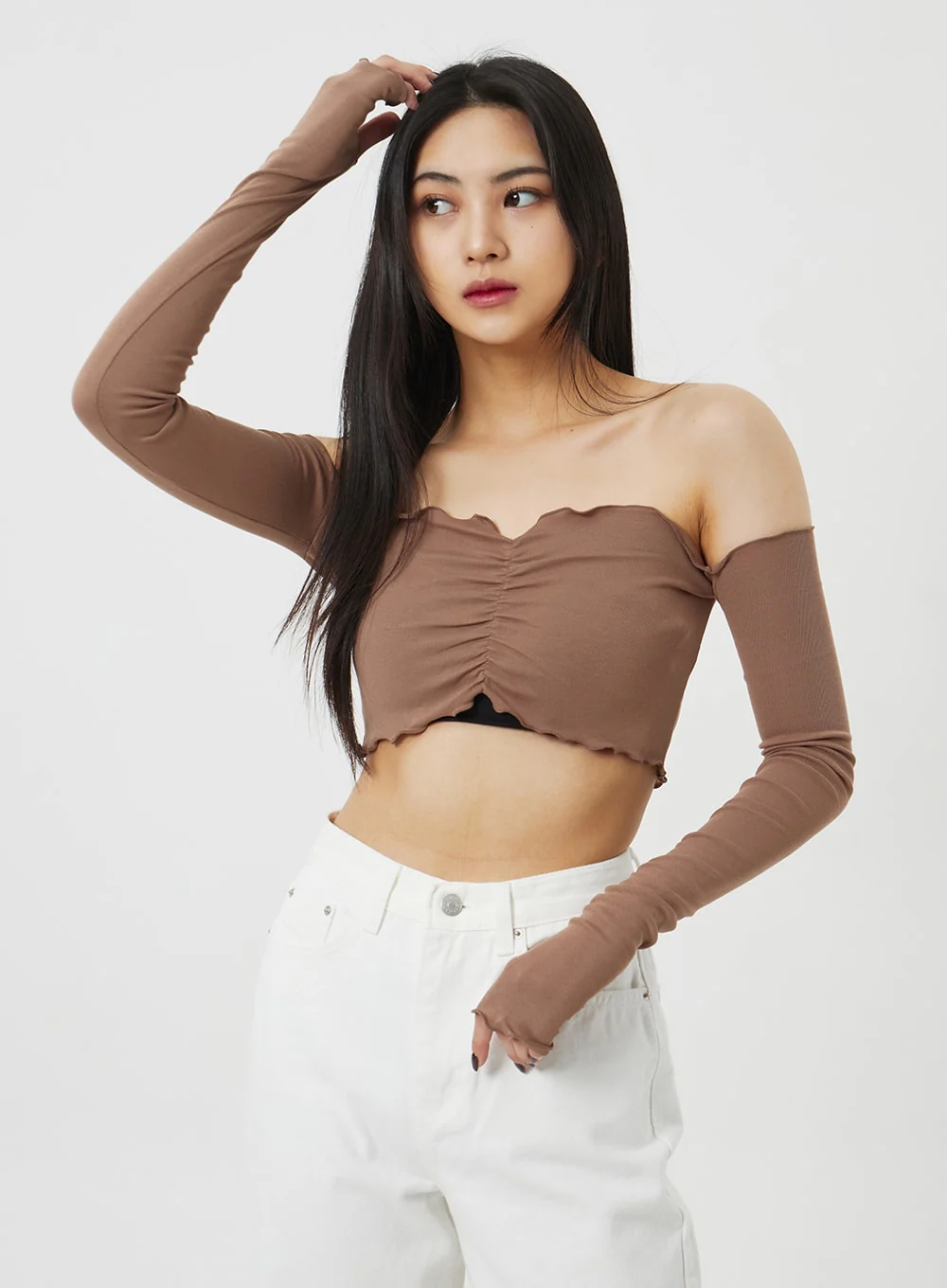 Off-Shoulder Wavy Top BF323 - Image 6