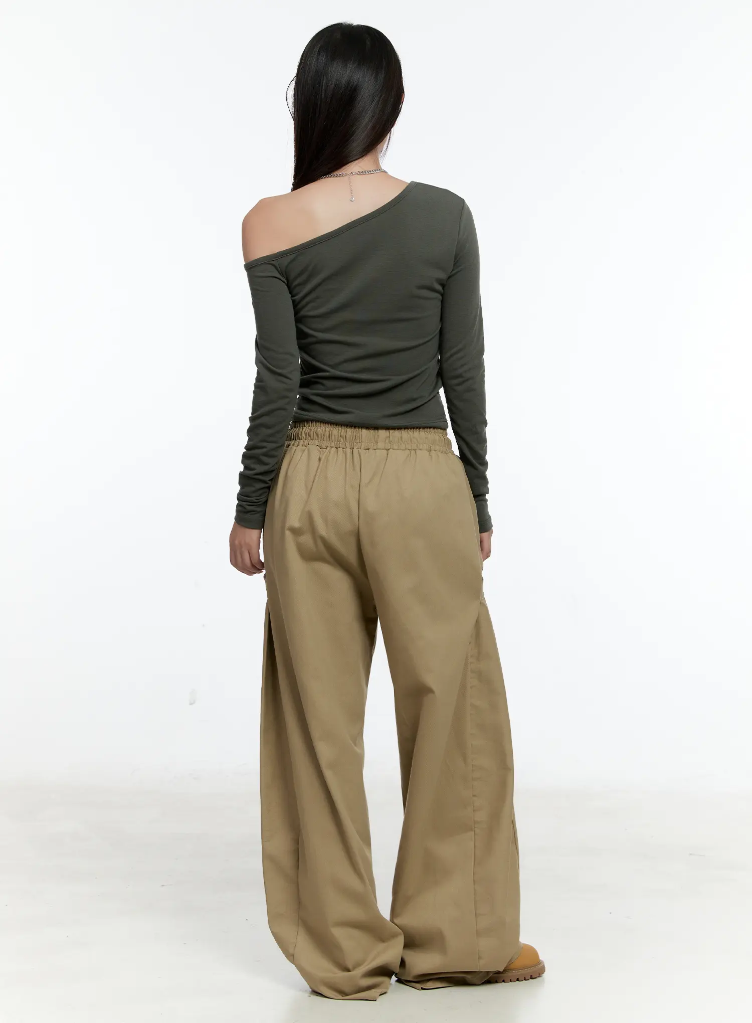 One-shoulder Lettering Long Sleeve CS517 - Image 5