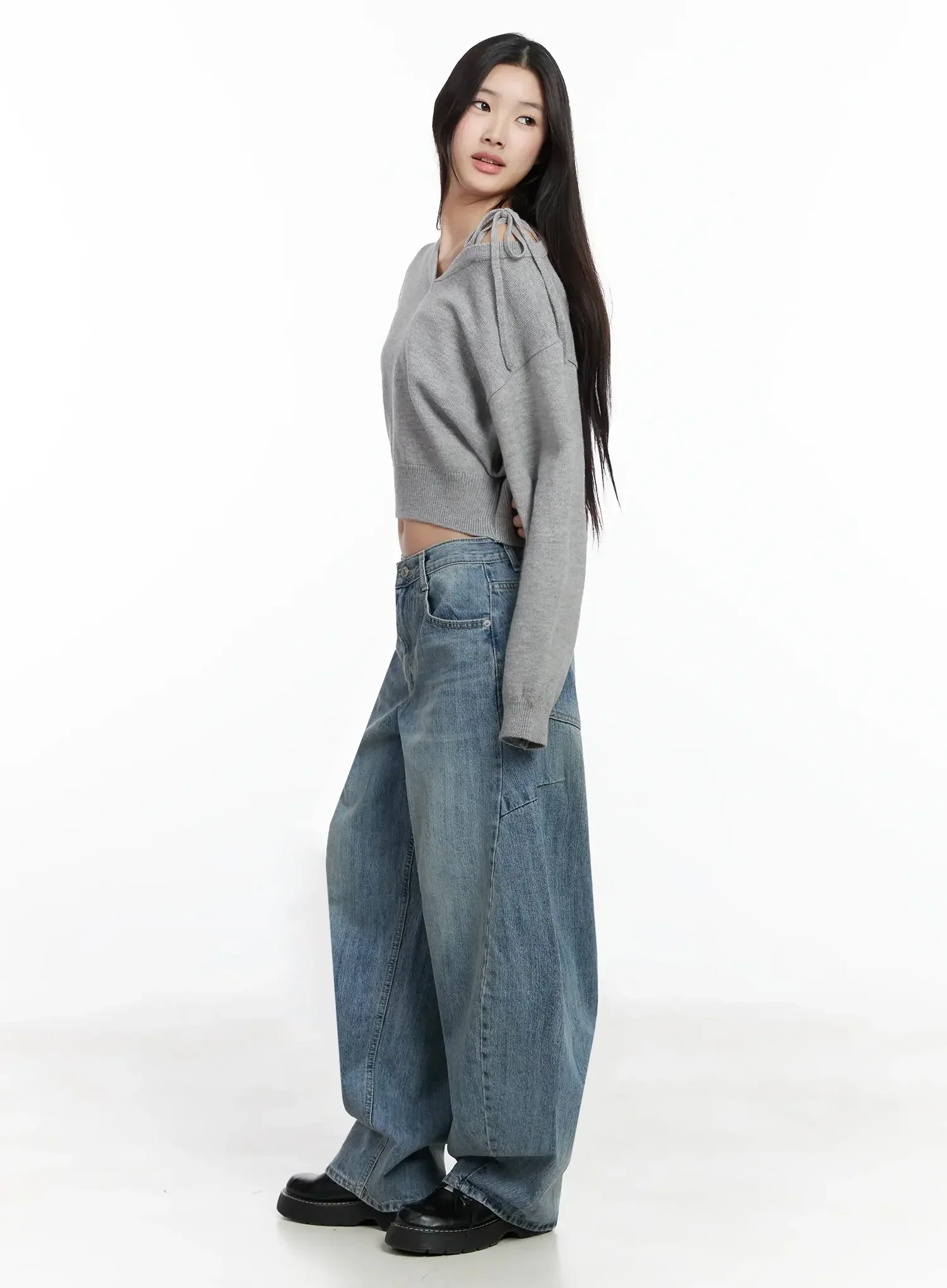 One-Shoulder Tie Sweater IM504 - Image 6