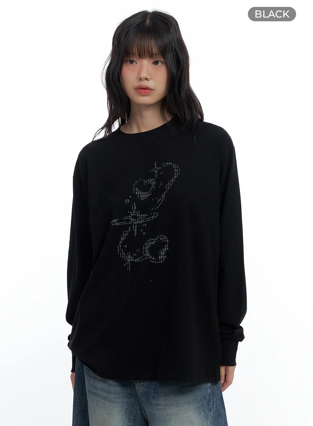 Oversize Fit Round Neck Graphic Tee CS419 - Image 8