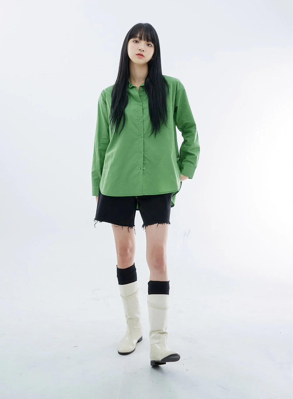 Oversize Long Sleeve Shirt OO04 - Image 2
