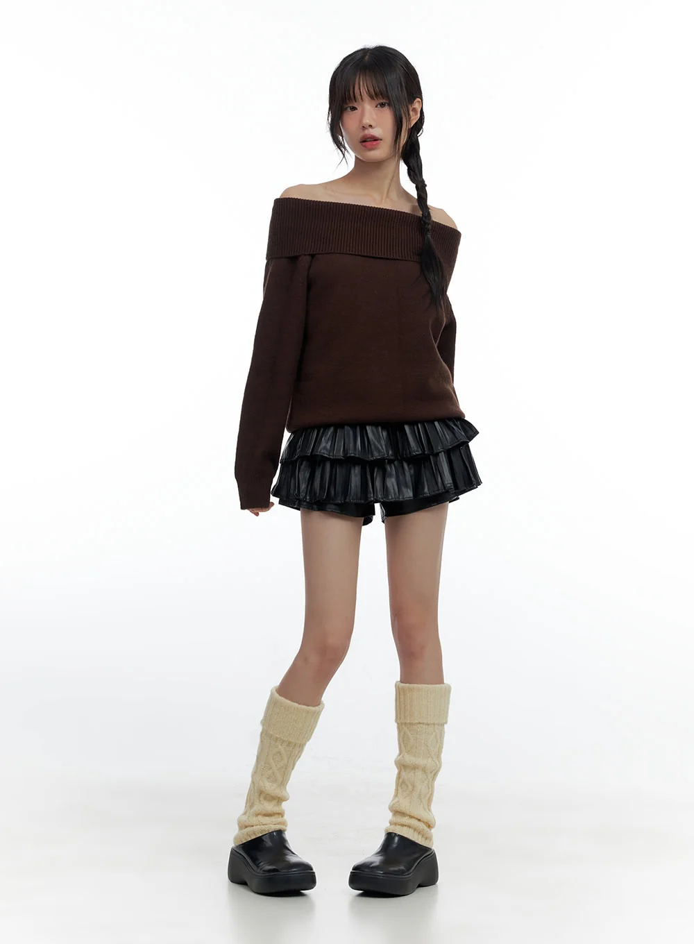 Oversize Off-Shoulder Knit CS419 - Image 2