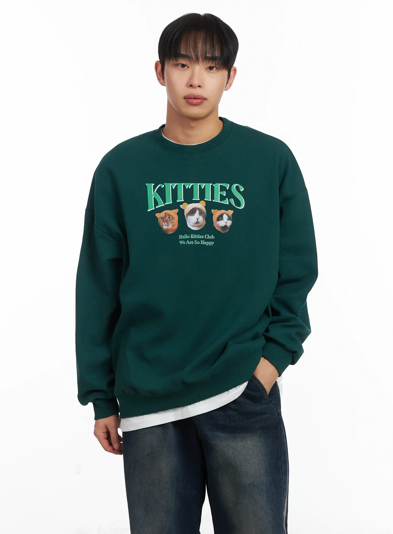Oversized Animal Graphic Sweatshirt ID515 - Image 2