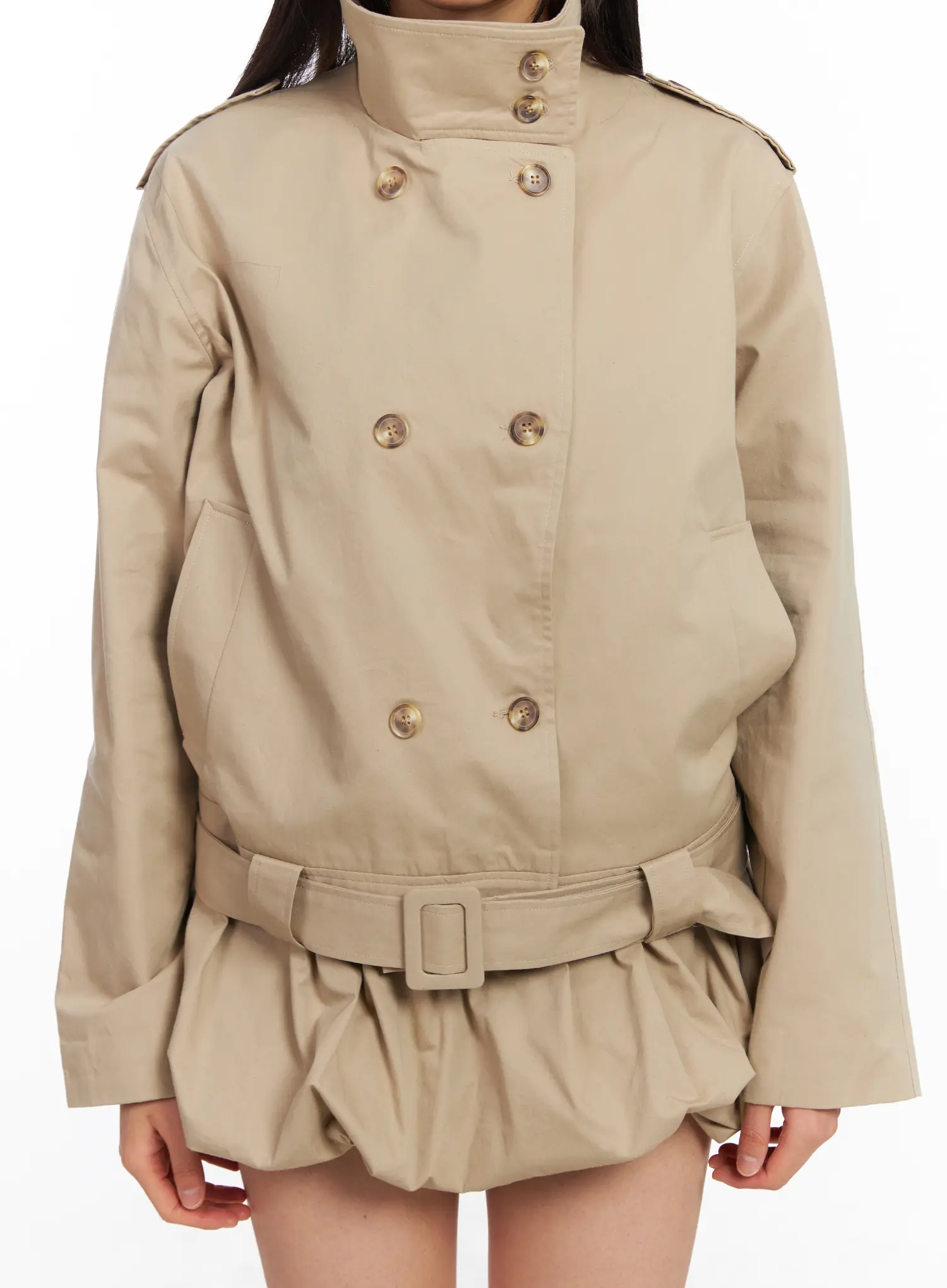 Oversized Belted Trench Jacket CF504 - Image 5