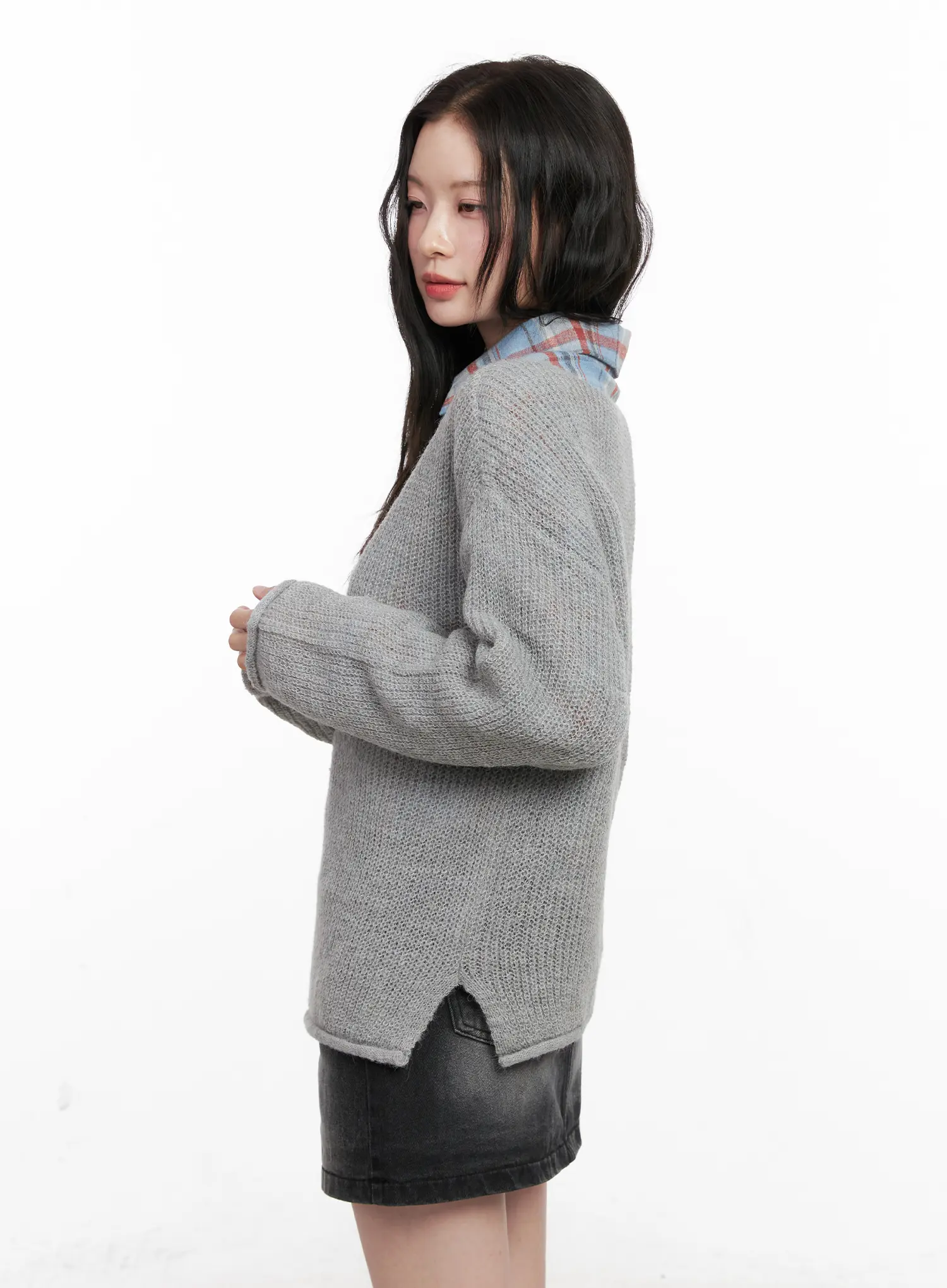 Oversized Boat Neck Knit Sweater CN504 - Image 5