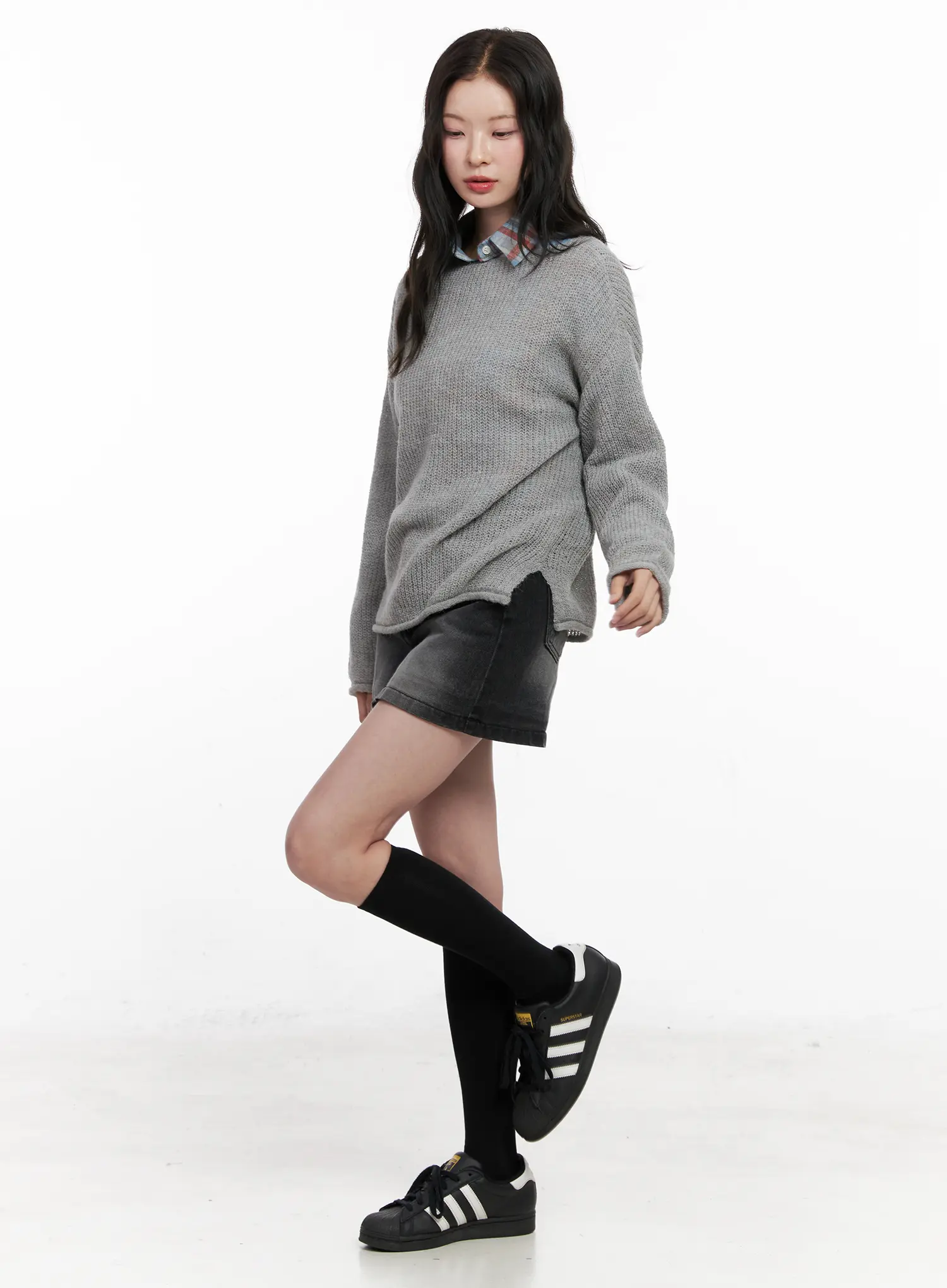 Oversized Boat Neck Knit Sweater CN504 - Image 6