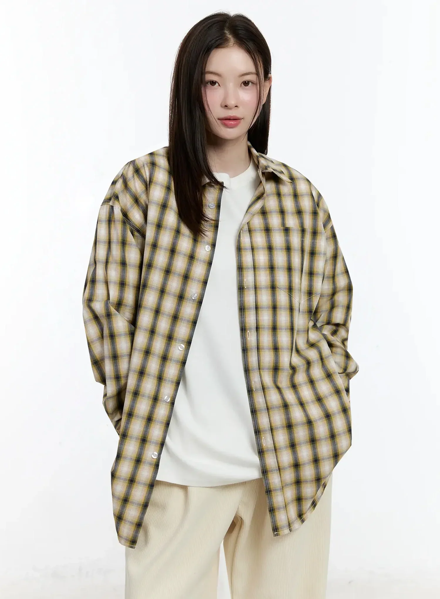Oversized Check Shirt ID526 - Image 11