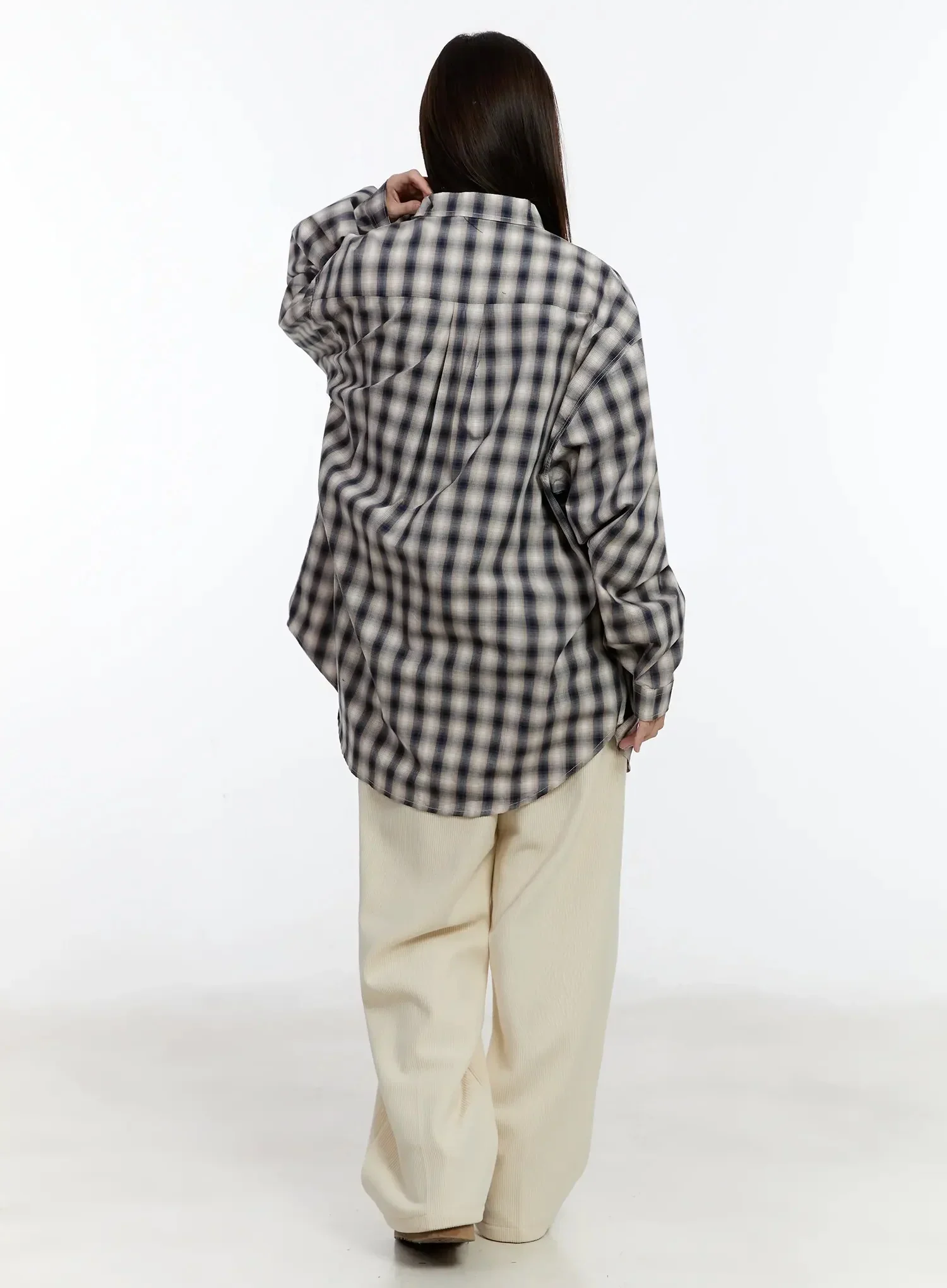 Oversized Check Shirt ID526 - Image 8