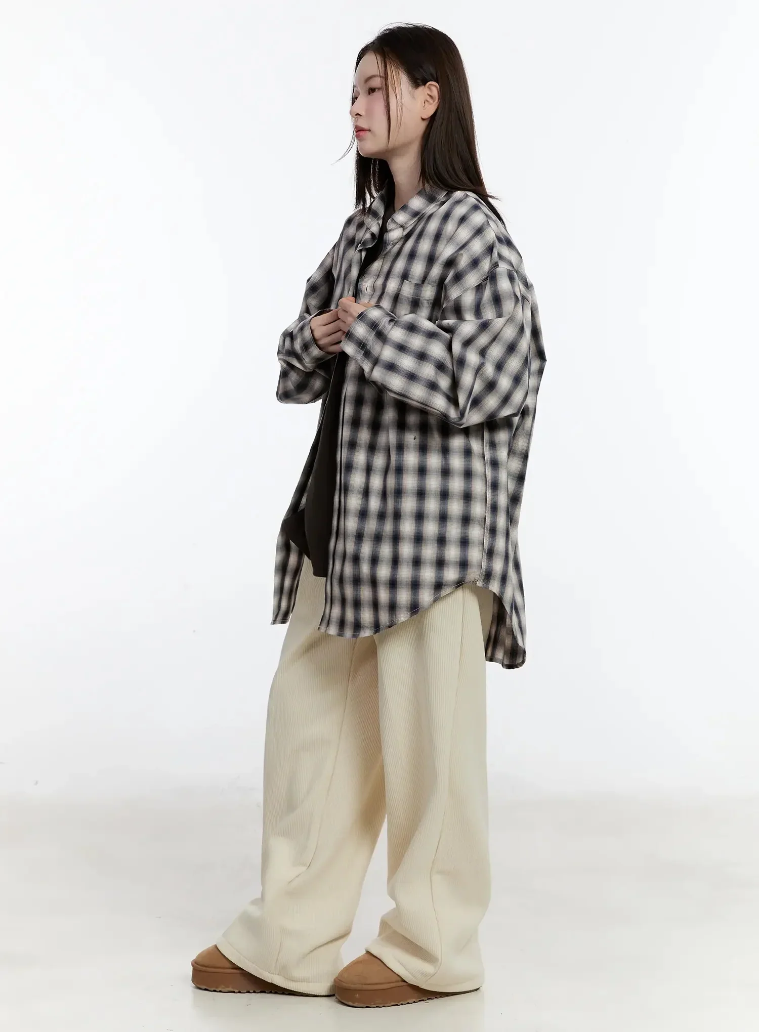 Oversized Check Shirt ID526 - Image 9