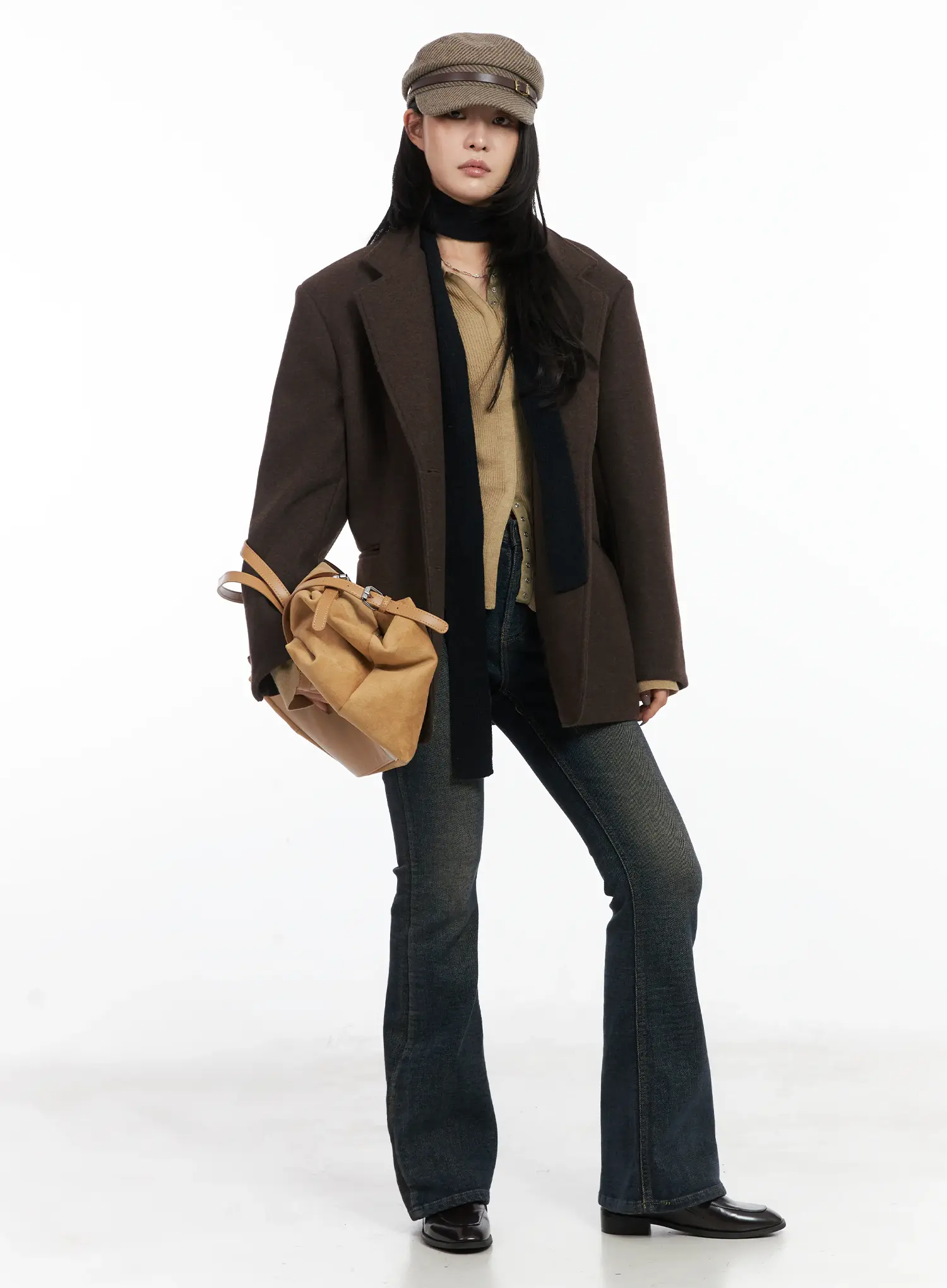 Oversized Classic Wool Blazer Jacket CD502 - Image 3