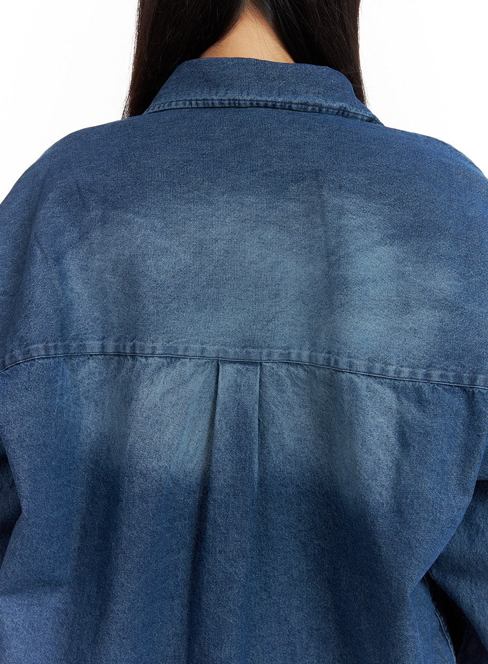 Oversized Denim Pocket Blouse CM419 - Image 5