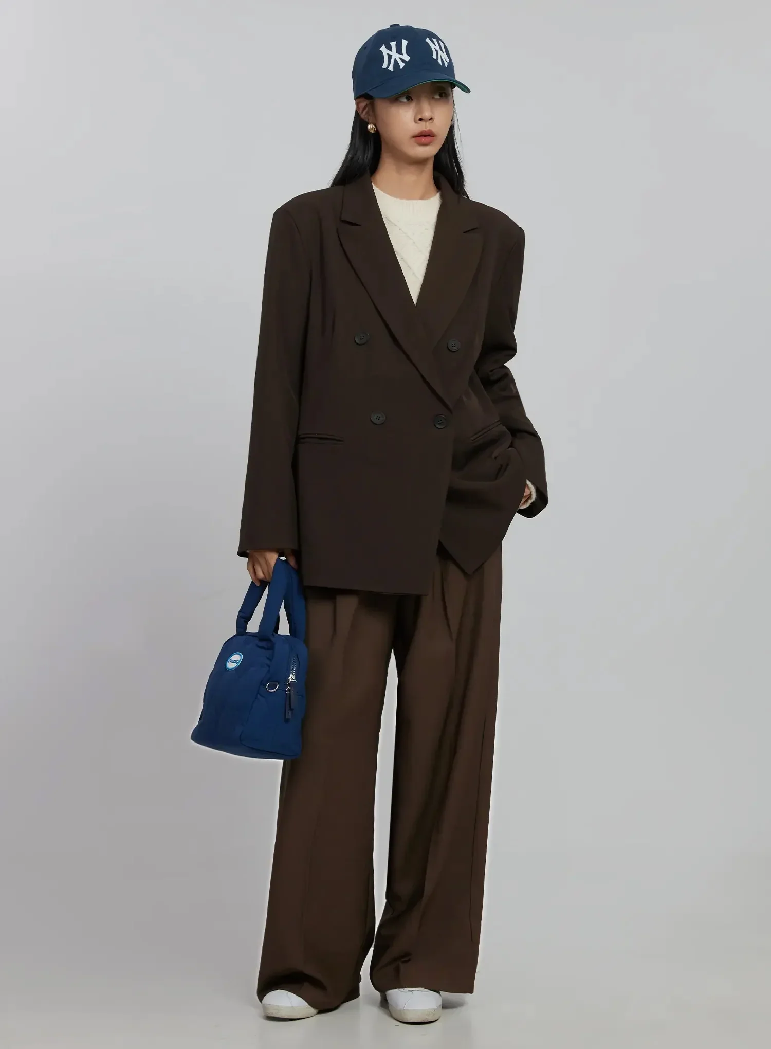 Oversized Double-Breasted Blazer ID516 - Image 3