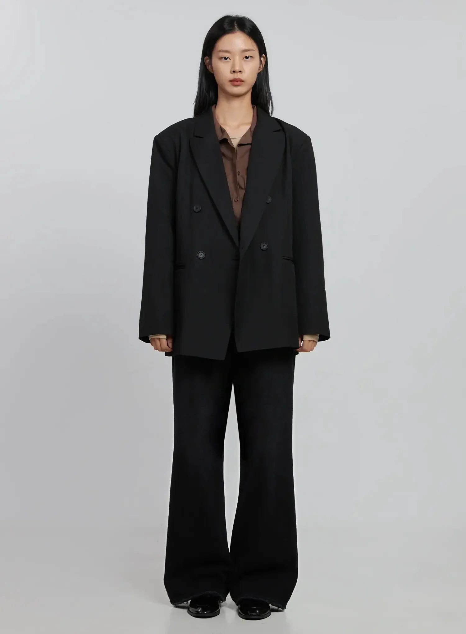 Oversized Double-Breasted Blazer ID516 - Image 8