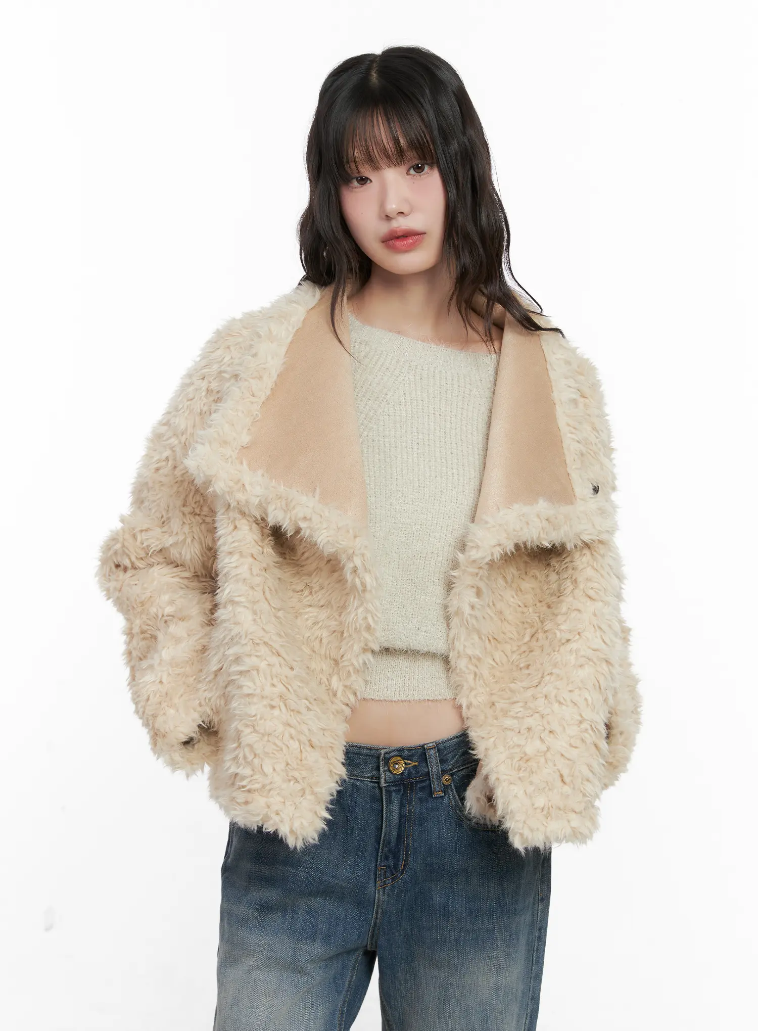 Oversized Faux Fur Jacket CN510 - Image 2
