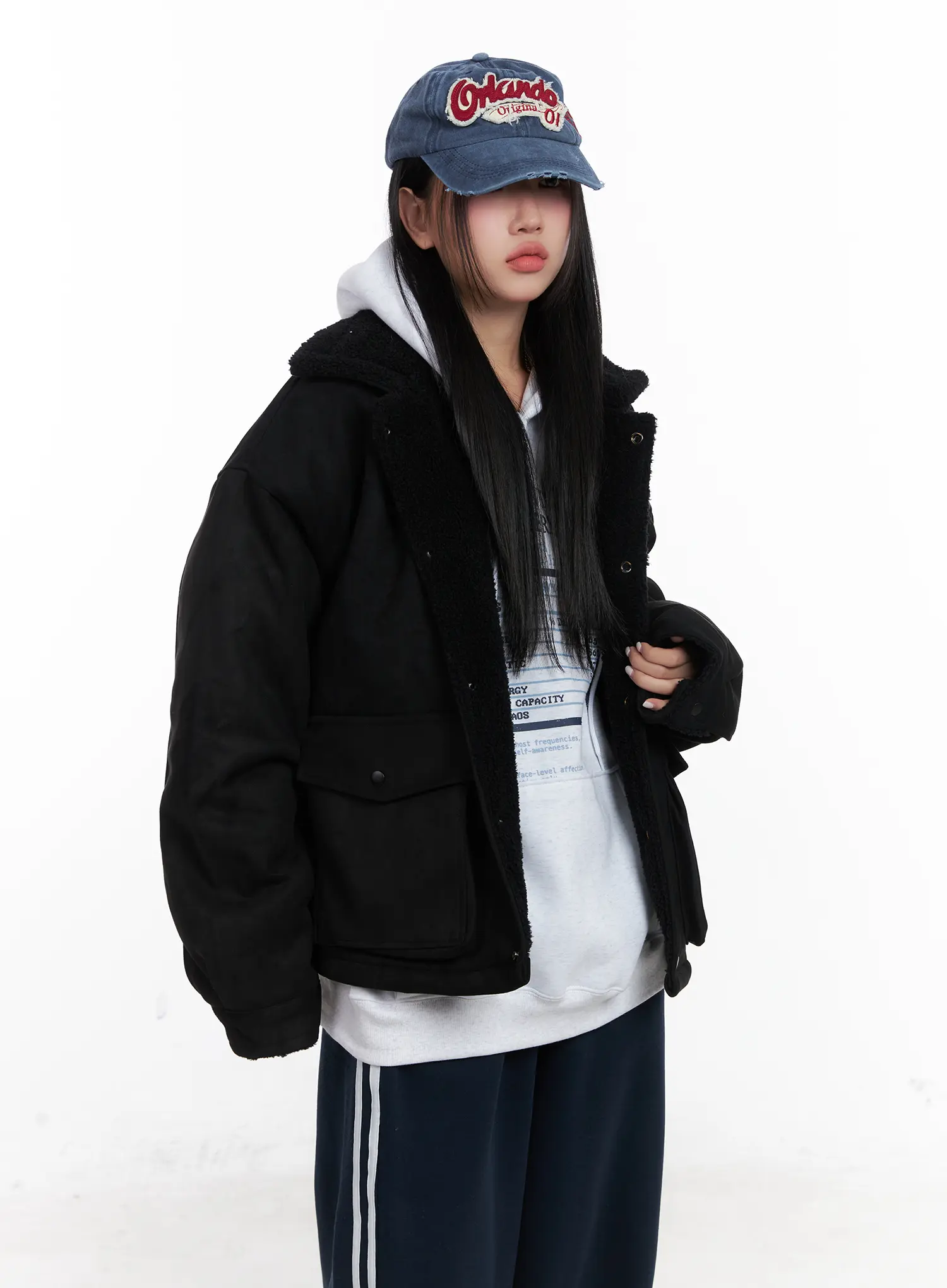 Oversized Faux Fur Jacket CN528 - Image 11