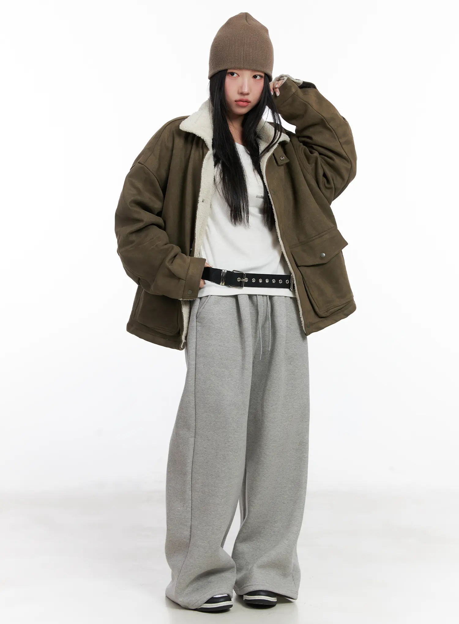 Oversized Faux Fur Jacket CN528 - Image 3