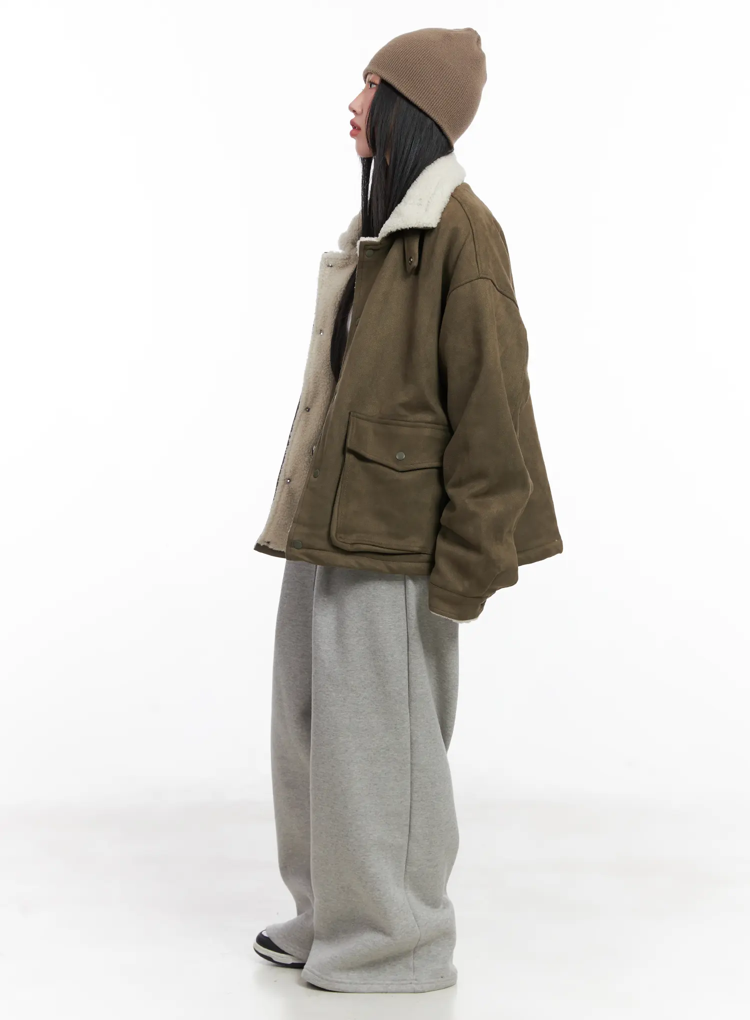 Oversized Faux Fur Jacket CN528 - Image 4