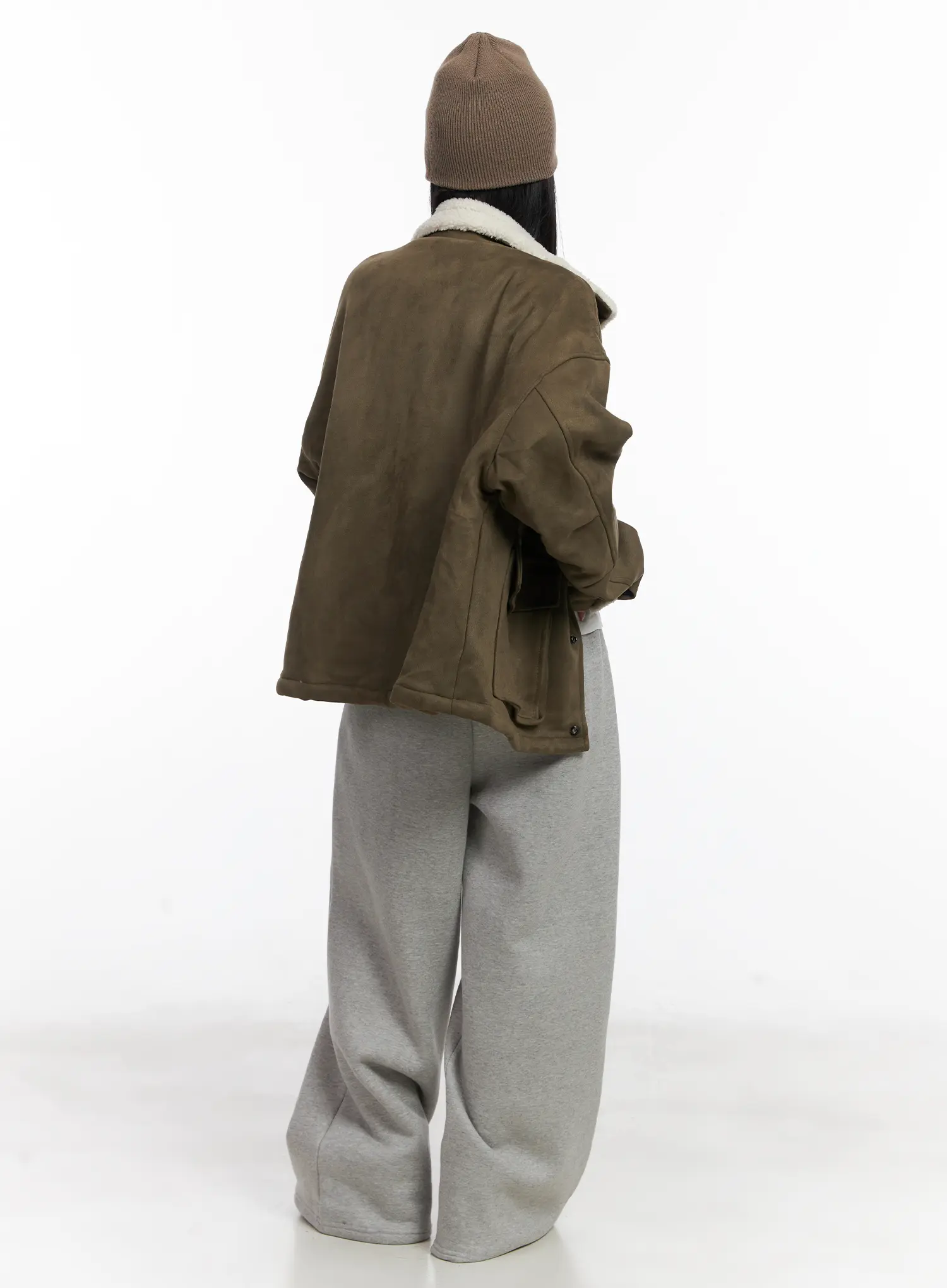 Oversized Faux Fur Jacket CN528 - Image 5