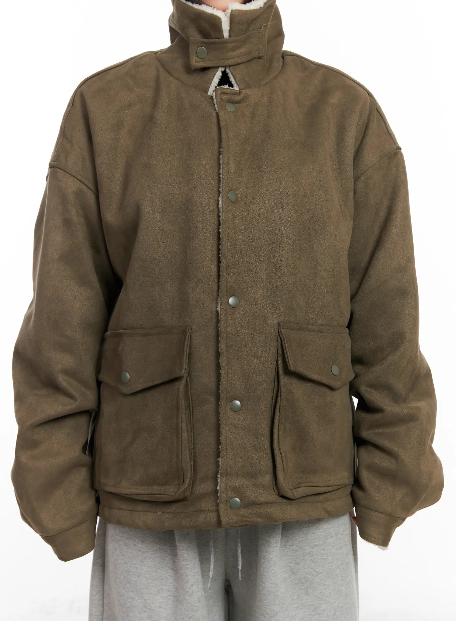 Oversized Faux Fur Jacket CN528 - Image 8