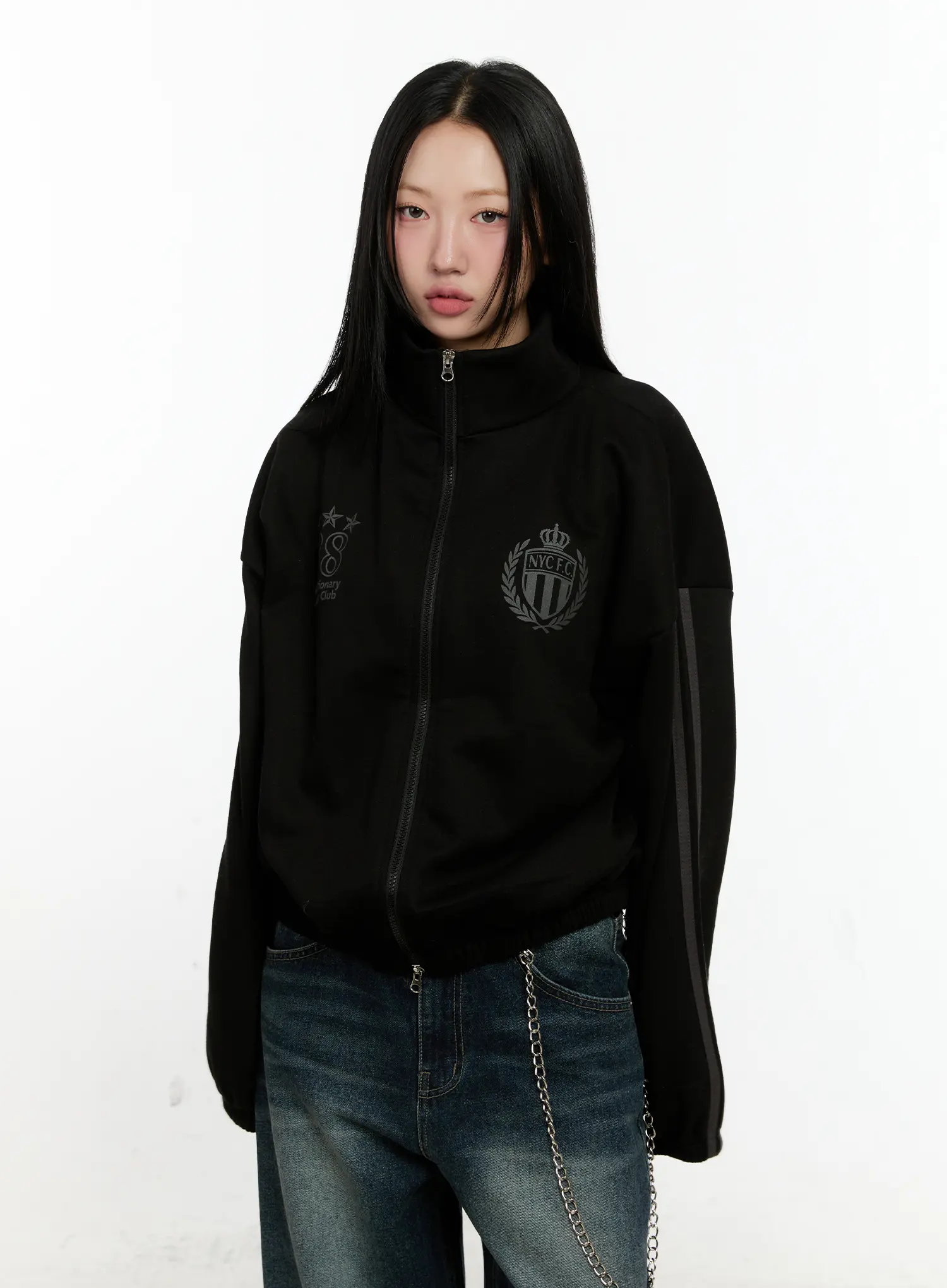 Oversized Fleece Track Jacket CN505 - Image 11