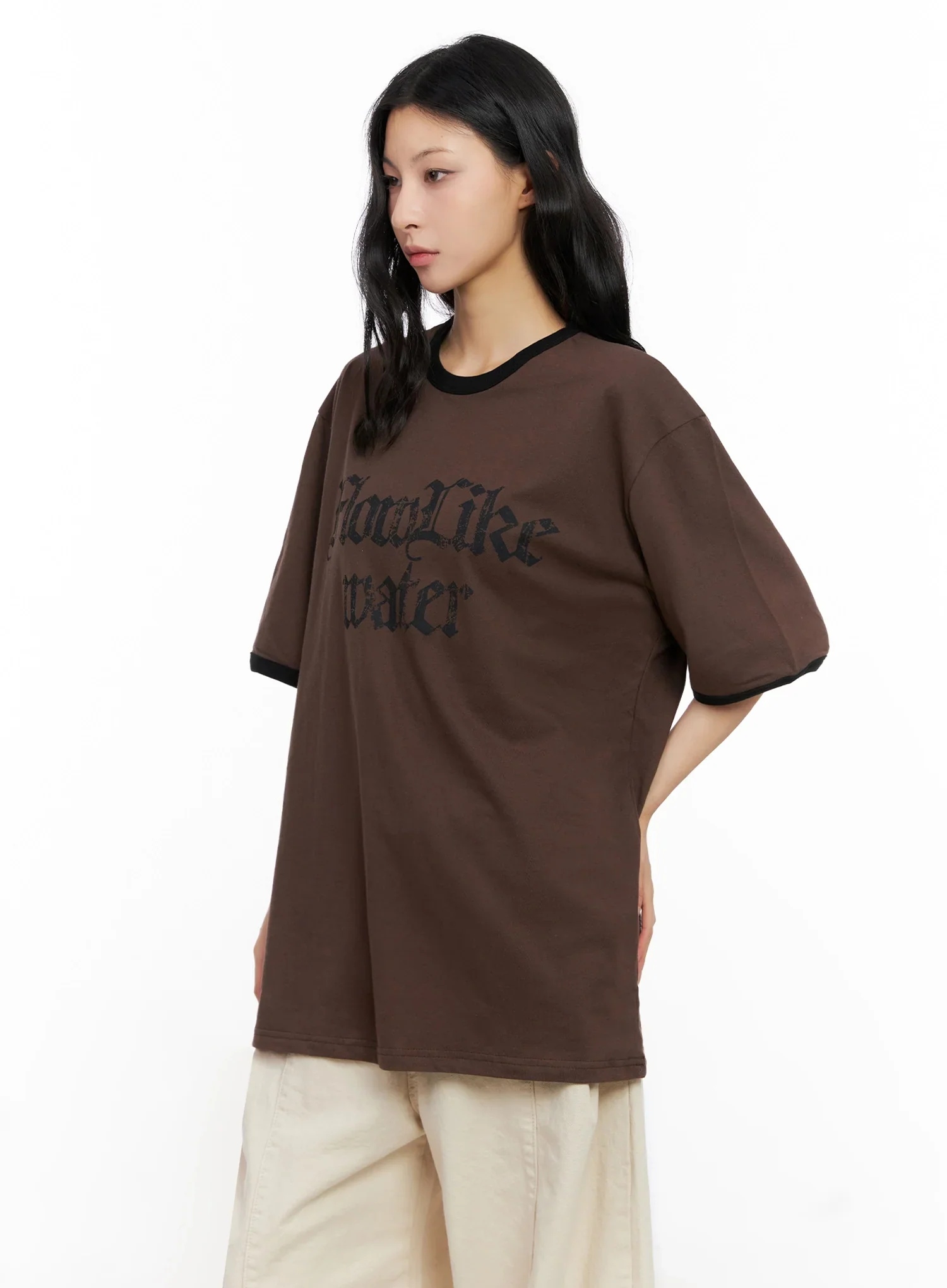 Oversized Gothic Graphic Print Tee IG508 - Image 19
