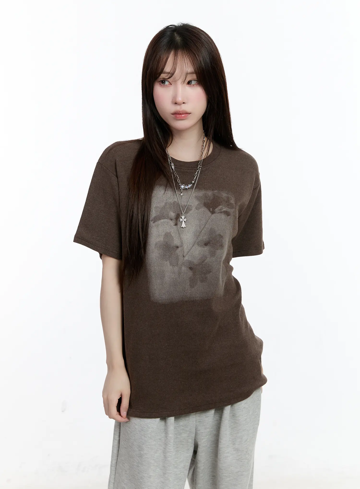 Oversized Graphic Fleece-Lined Shirt CN525 - Image 12