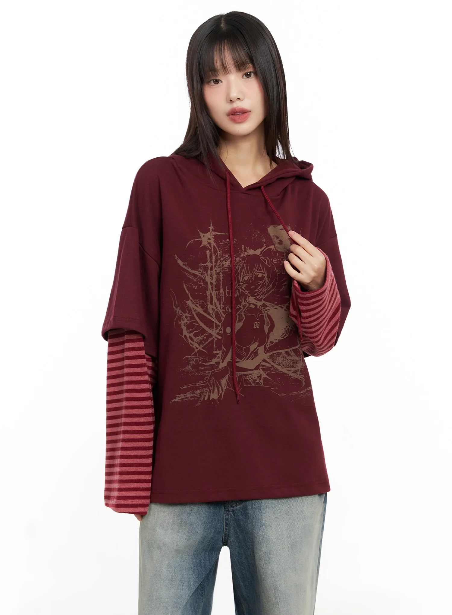 Oversized Graphic Hoodie IN507 - Image 12