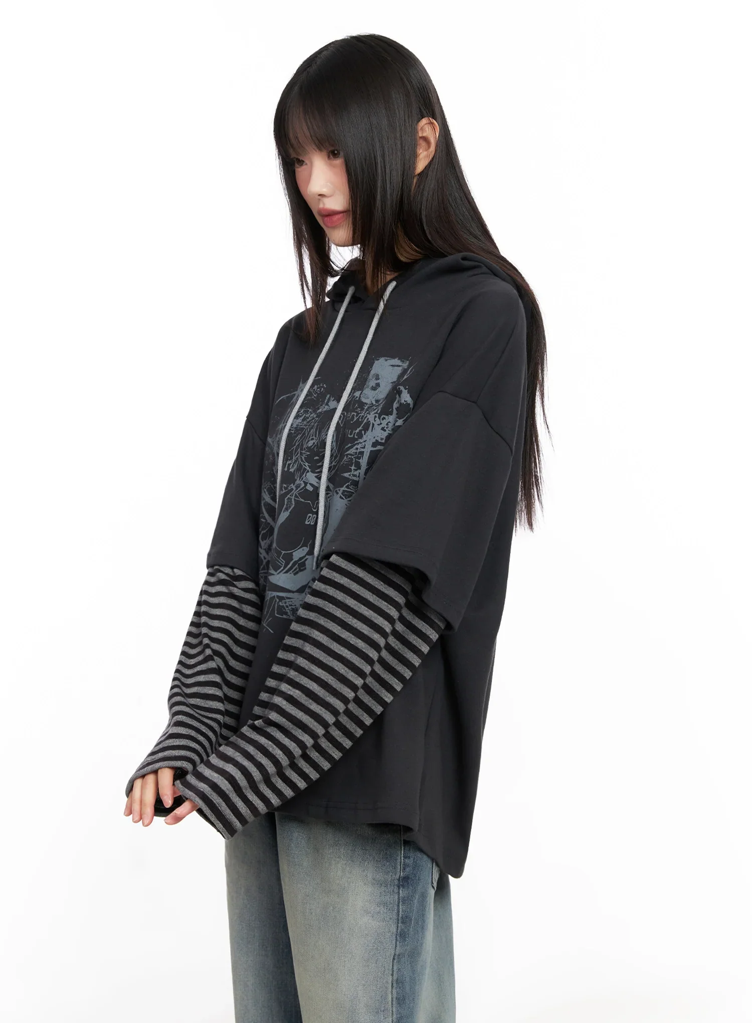 Oversized Graphic Hoodie IN507 - Image 13