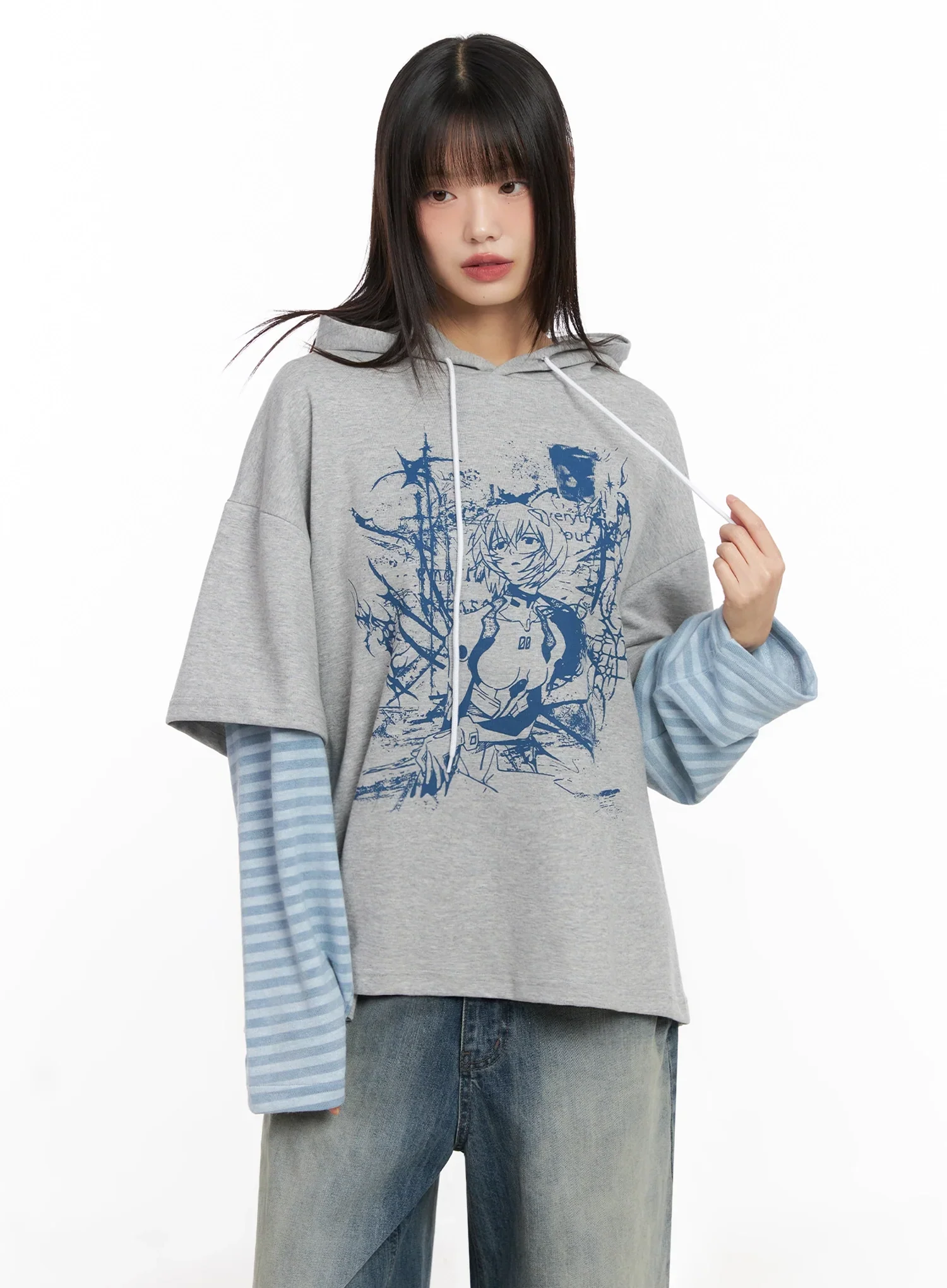 Oversized Graphic Hoodie IN507 - Image 5