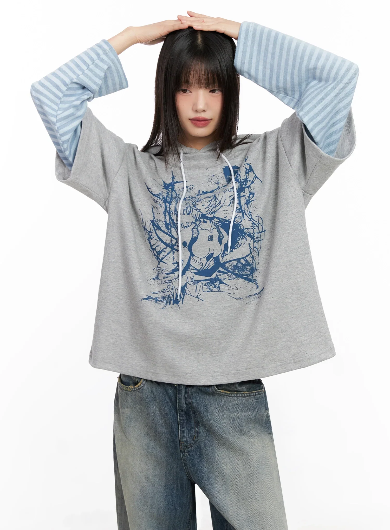 Oversized Graphic Hoodie IN507 - Image 6