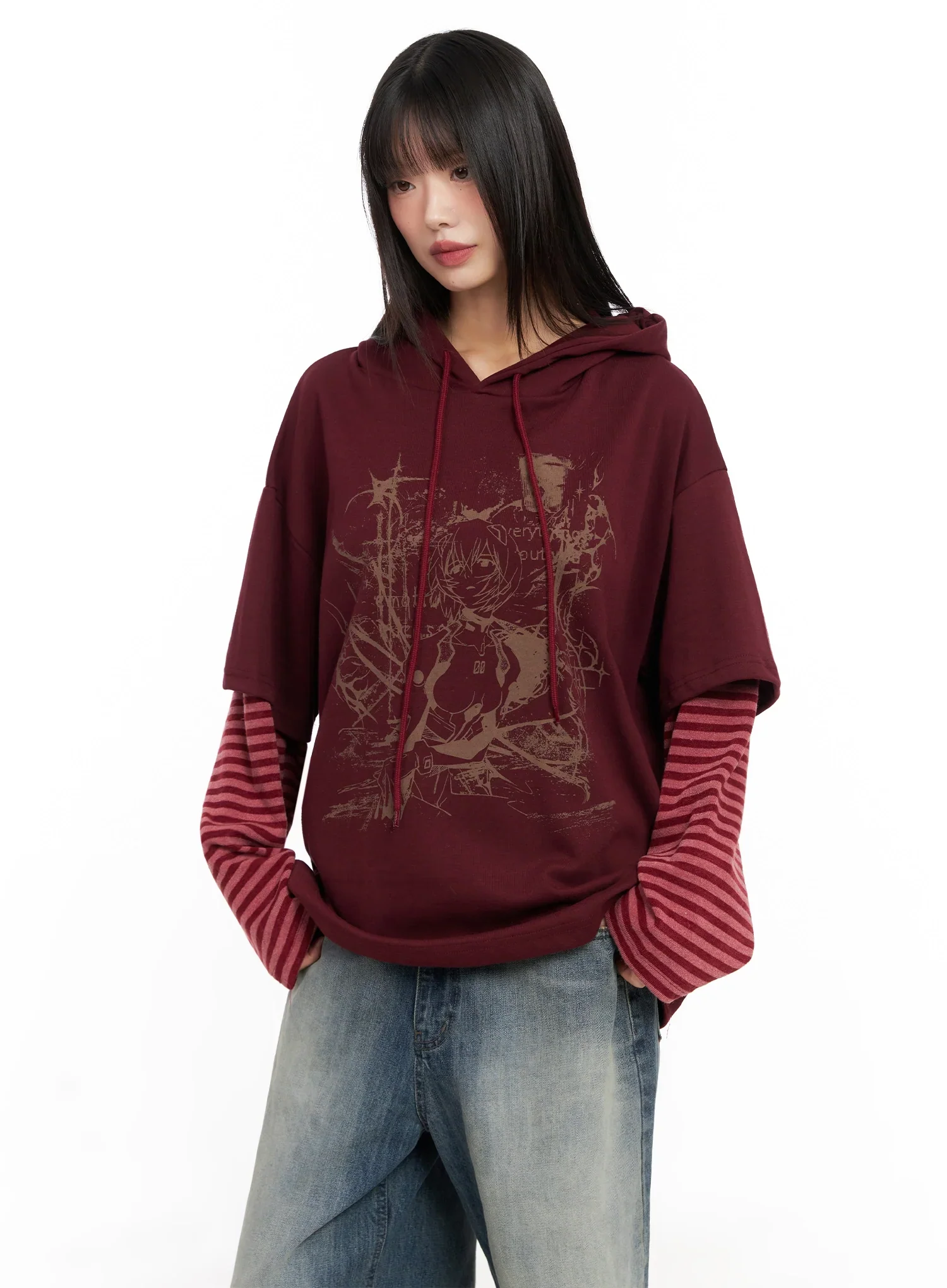 Oversized Graphic Hoodie IN507 - Image 7