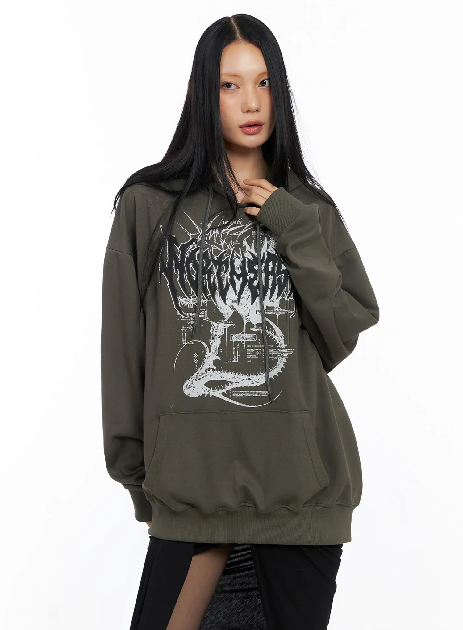 Oversized Graphic Hoodie IO516 - Image 13