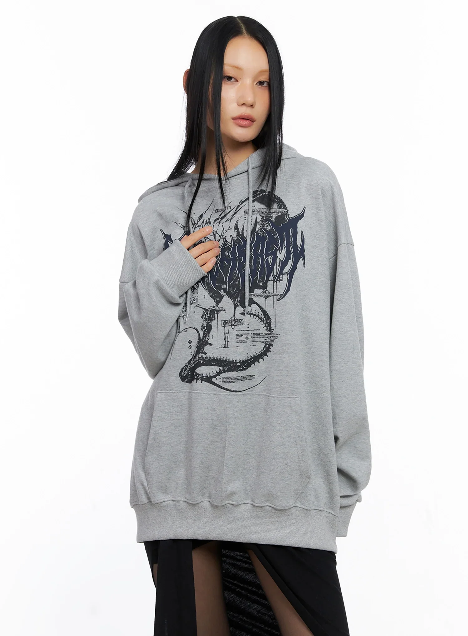 Oversized Graphic Hoodie IO516 - Image 5