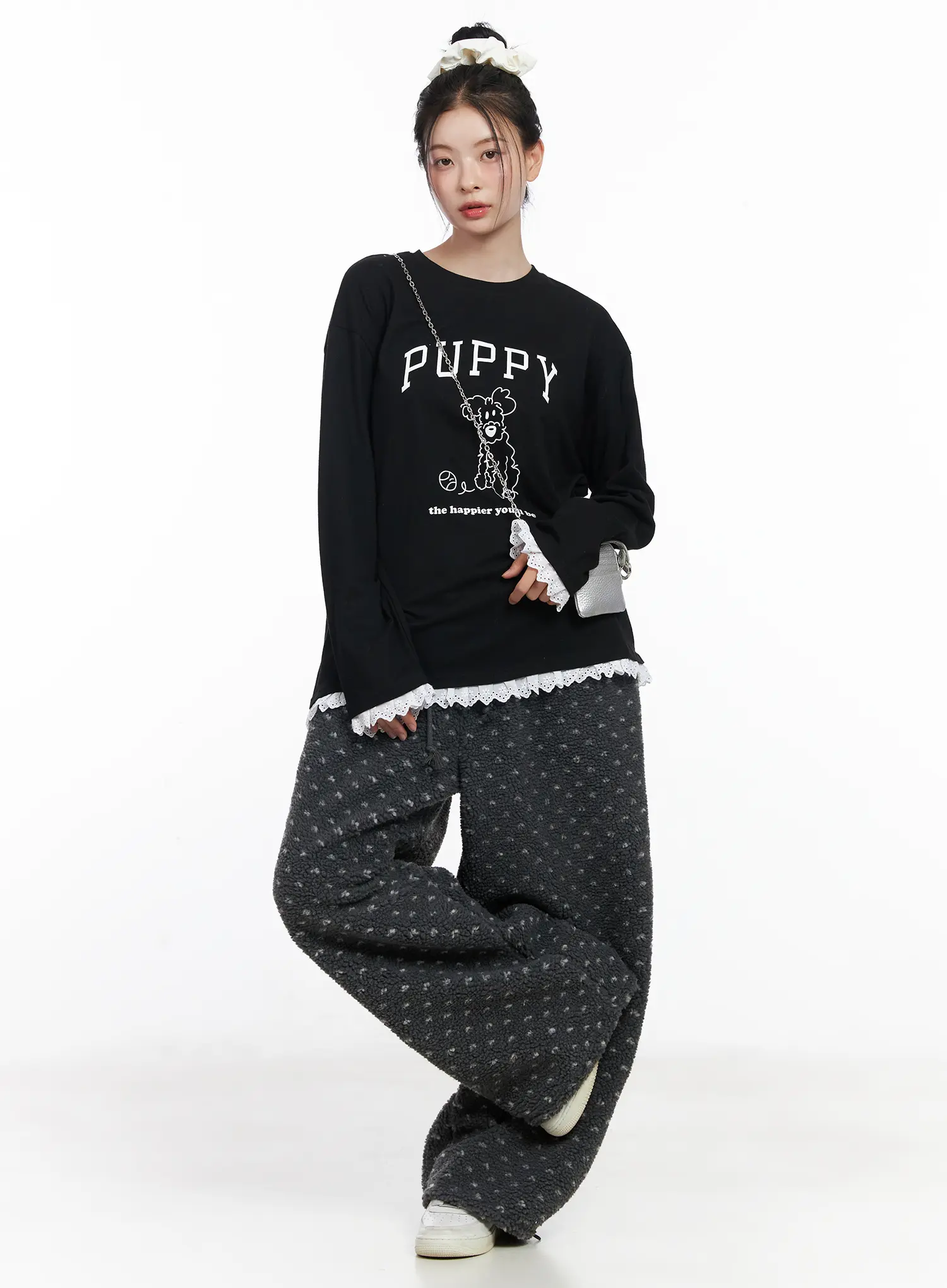 Oversized Graphic Lace Tee CJ519 - Image 7