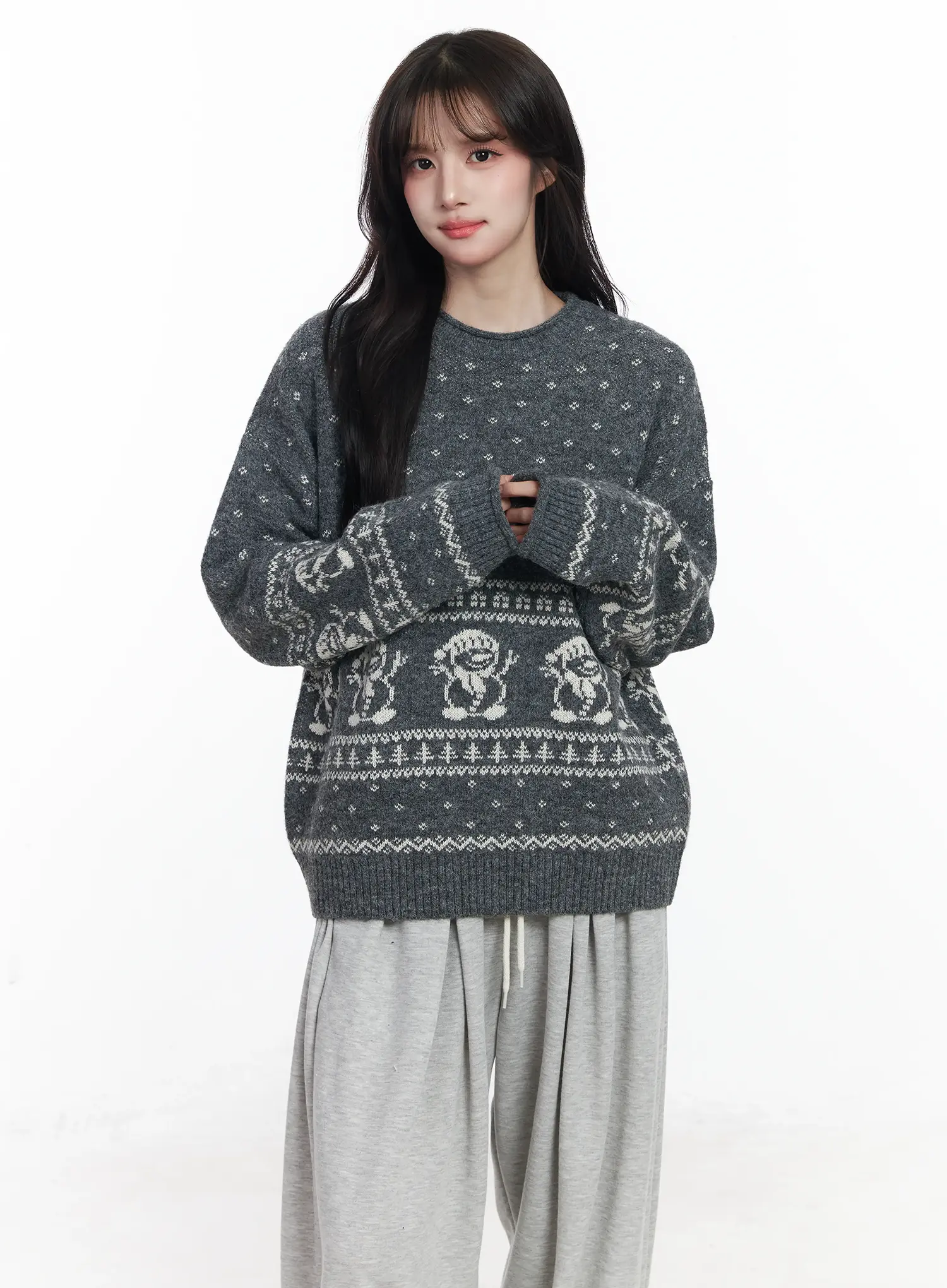 Oversized Graphic Sweater IJ529 - Image 12