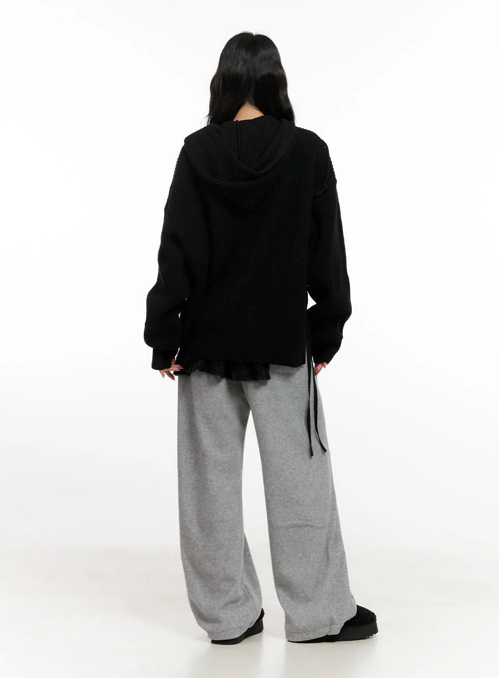 Oversized Knit Hooded Sweater CN416 - Image 7