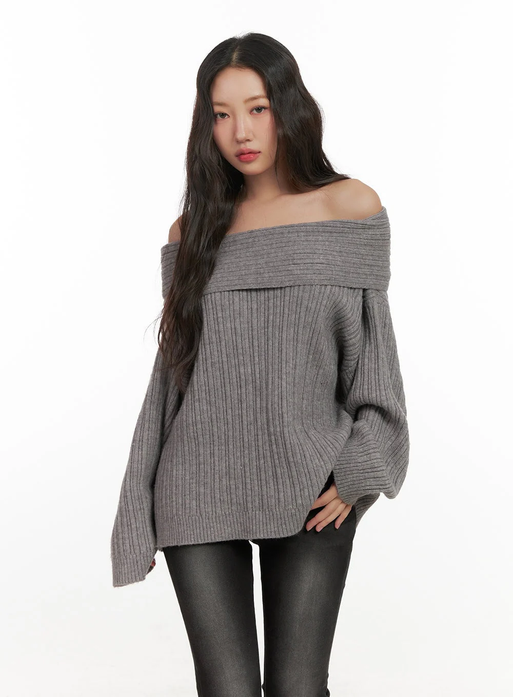 Oversized Off-Shoulder Sweater CN426 - Image 3