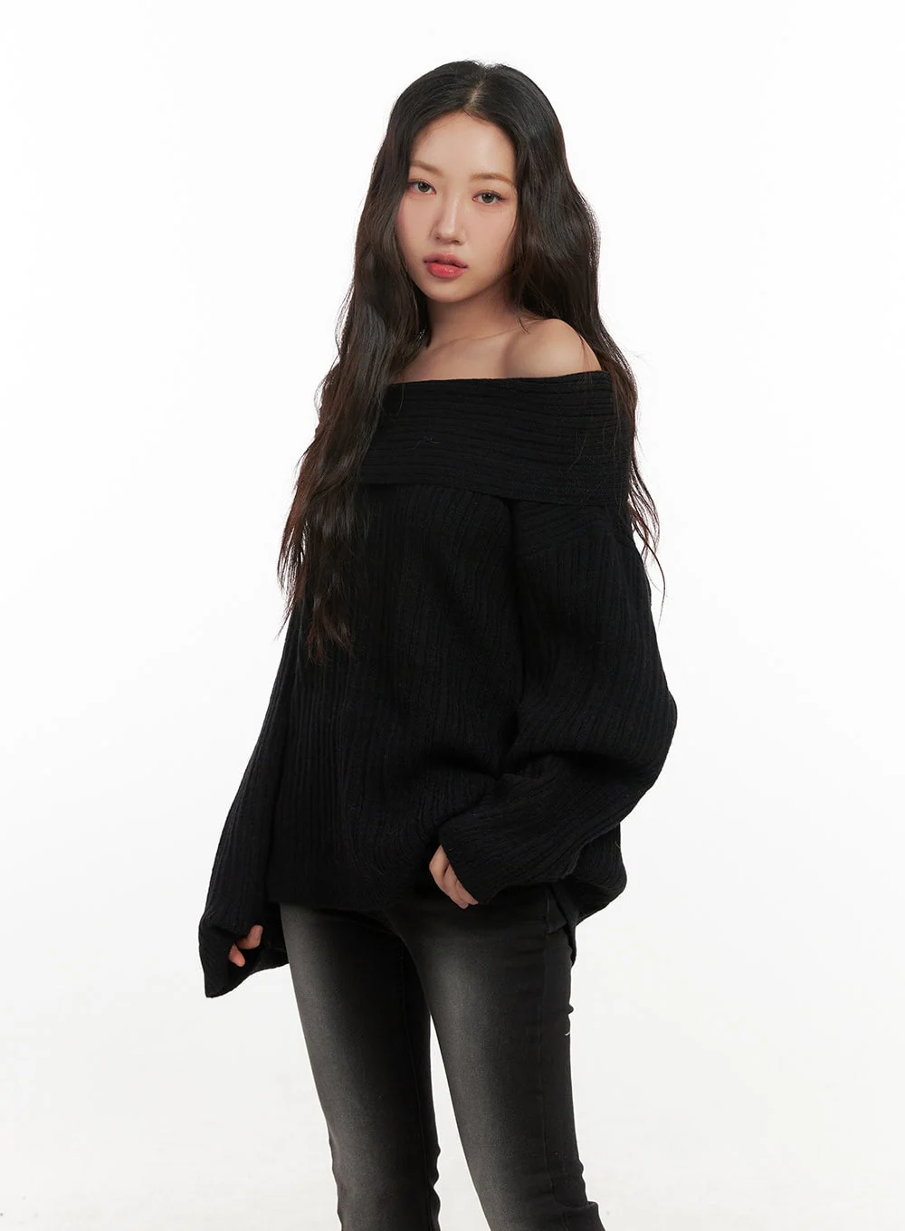 Oversized Off-Shoulder Sweater CN426 - Image 8