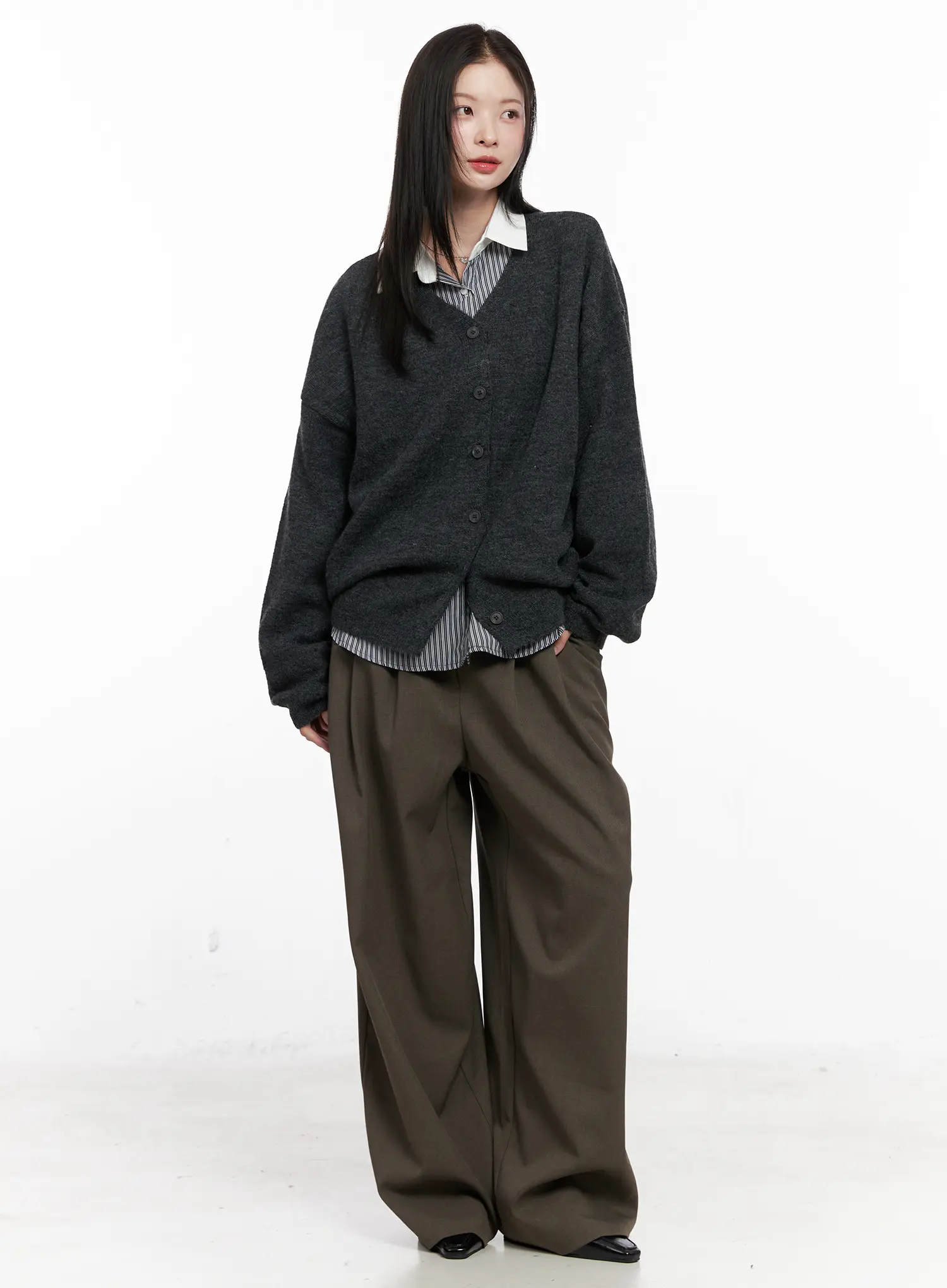 Oversized Pintuck Trousers CN504 - Image 3