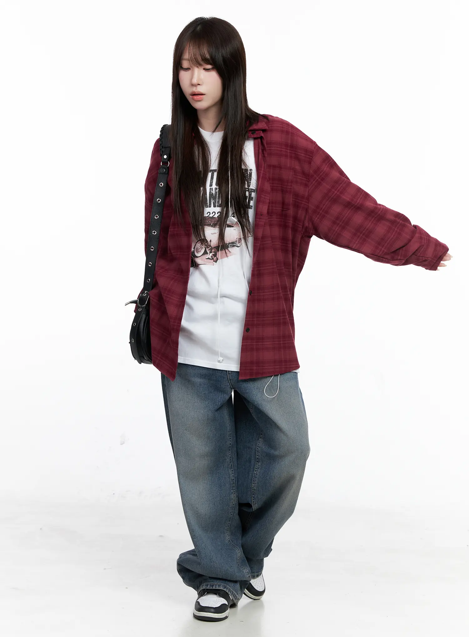 Oversized Plaid Casual Shirt CO520