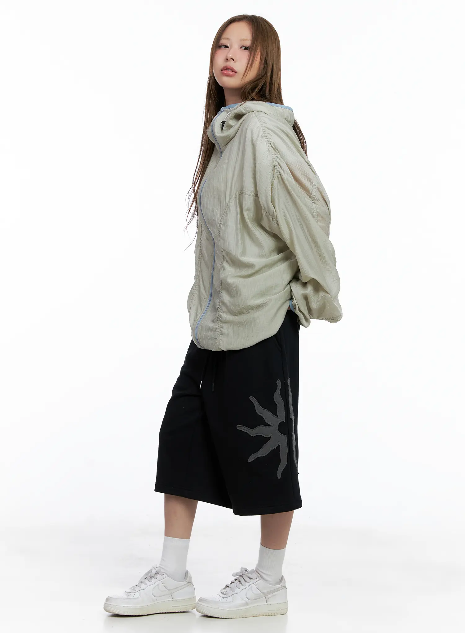 Oversized Ruched Windbreaker CL511 - Image 6
