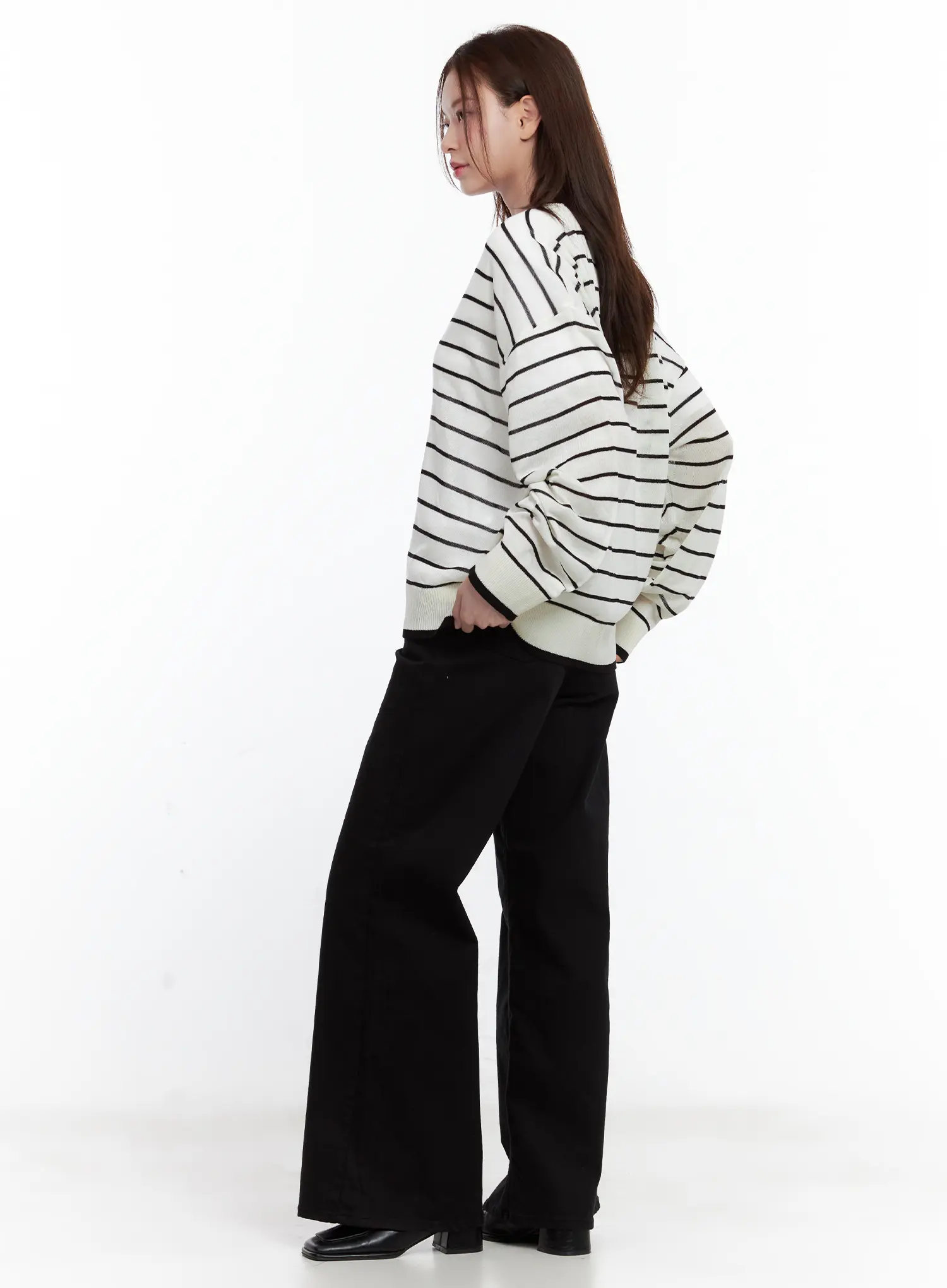 Oversized Striped Cardigan CL502 - Image 4